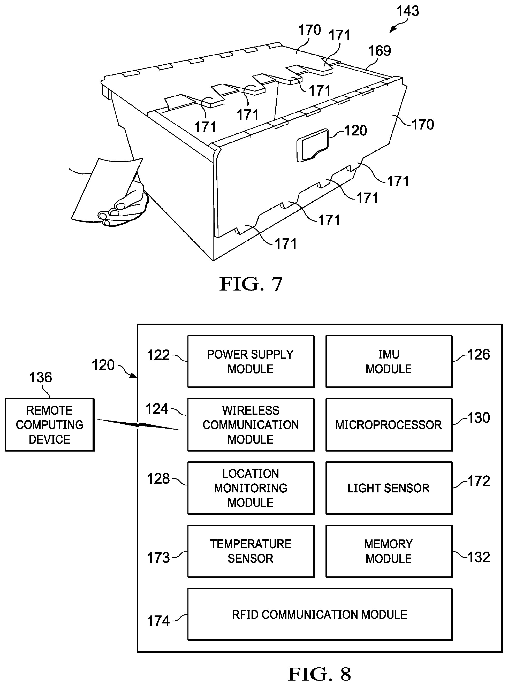 Patent US11776370 Figure 6 – Systems and methods for monitoring, tracking and tracing logistics