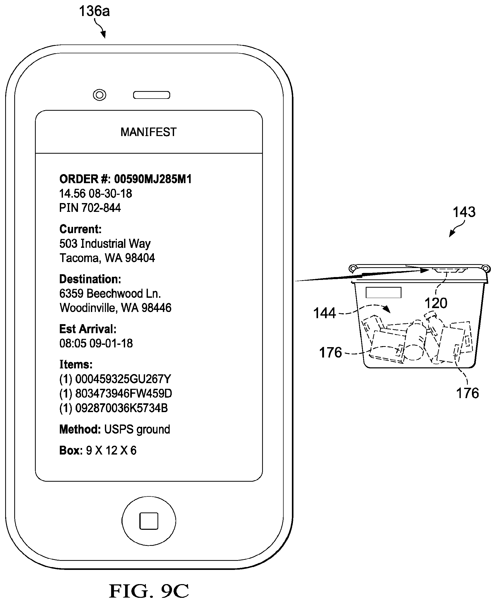 Patent US11776370 Figure 8 – Systems and methods for monitoring, tracking and tracing logistics