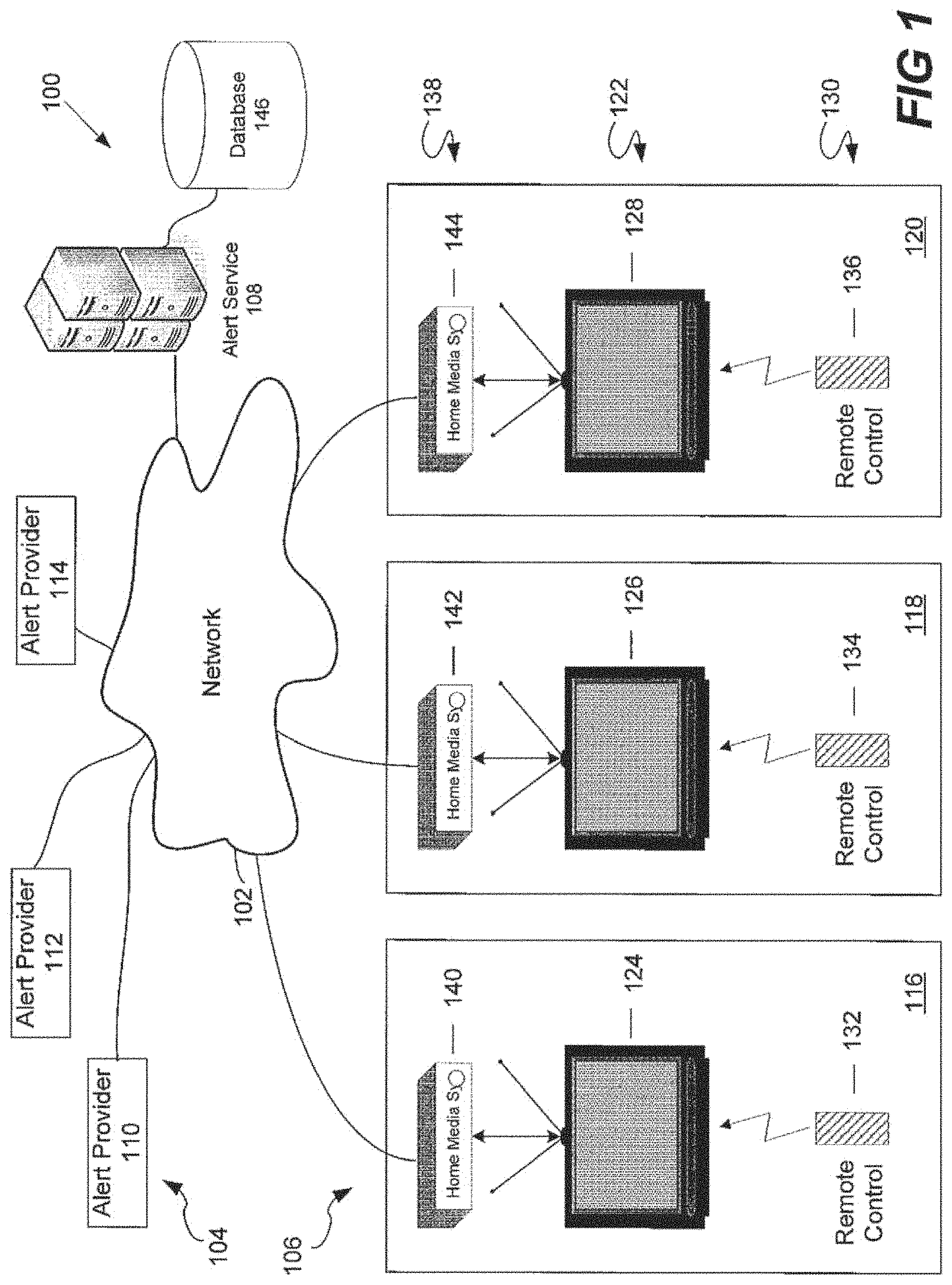Patent US11776384 Figure 1 – Methods and apparatus for providing notifications in a media system