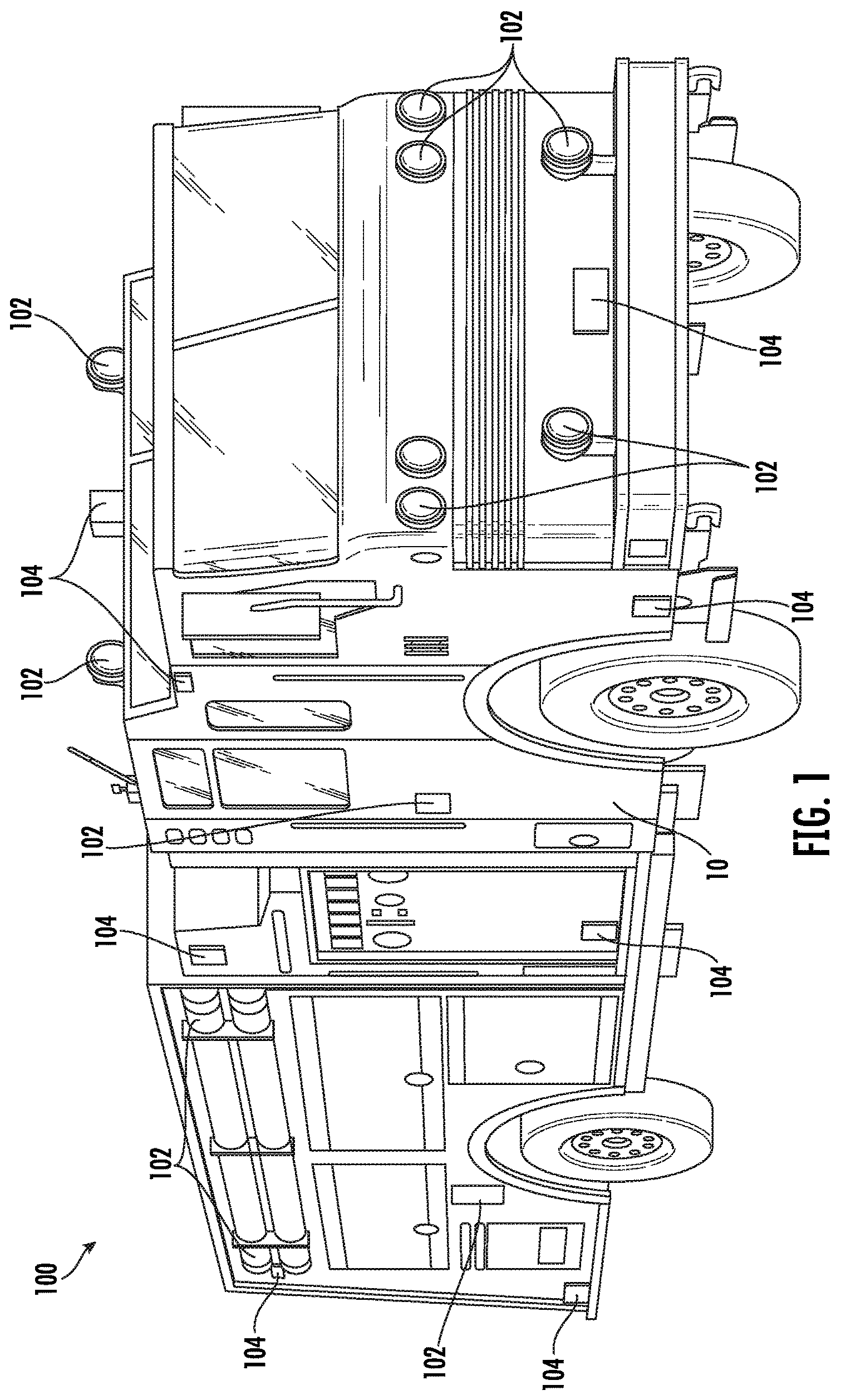 Patent US11776389 Figure 1 – Inter-vehicle optical network