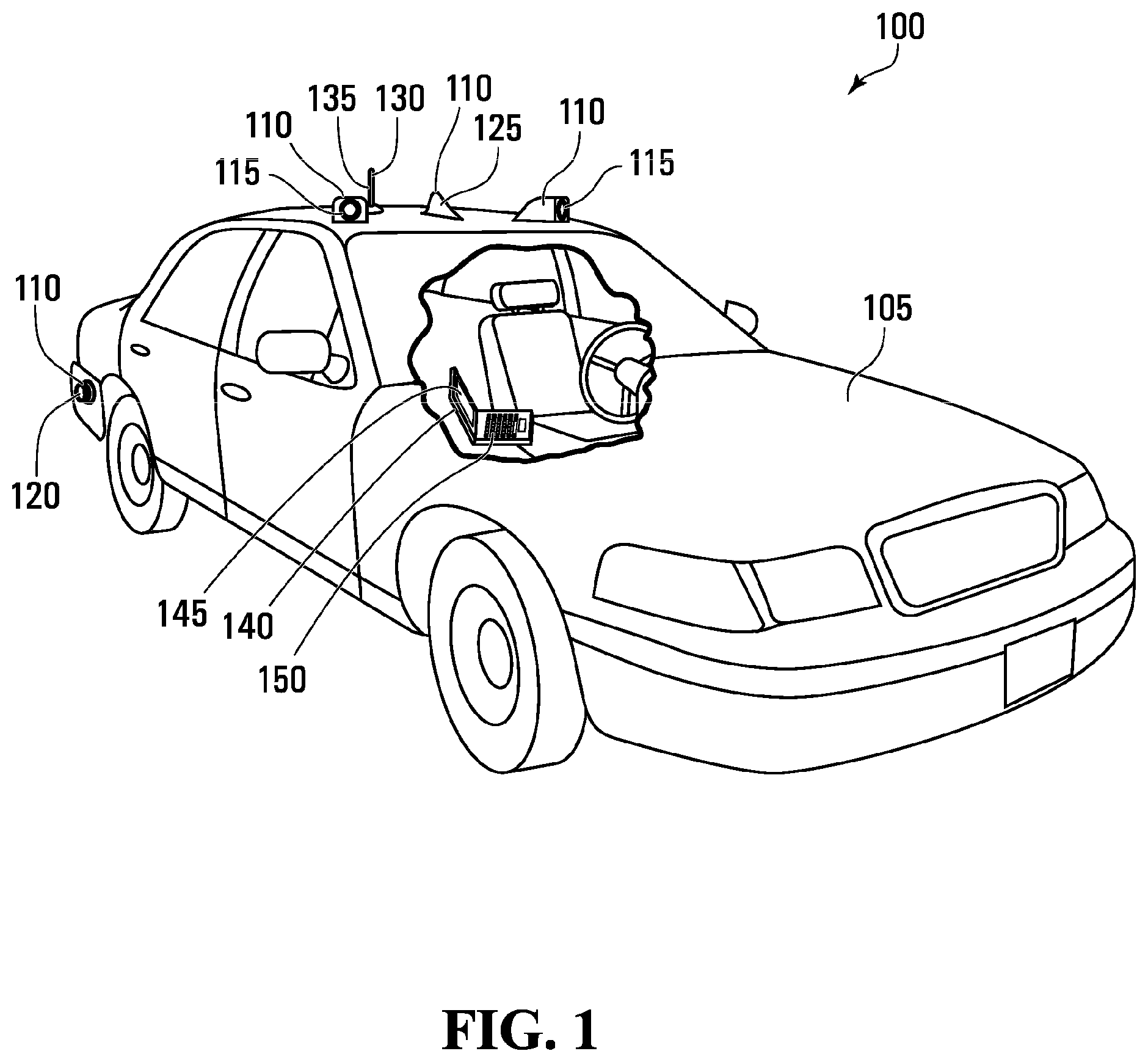 Patent US11776395 Figure 1 – Systems and methods for parking violation detection
