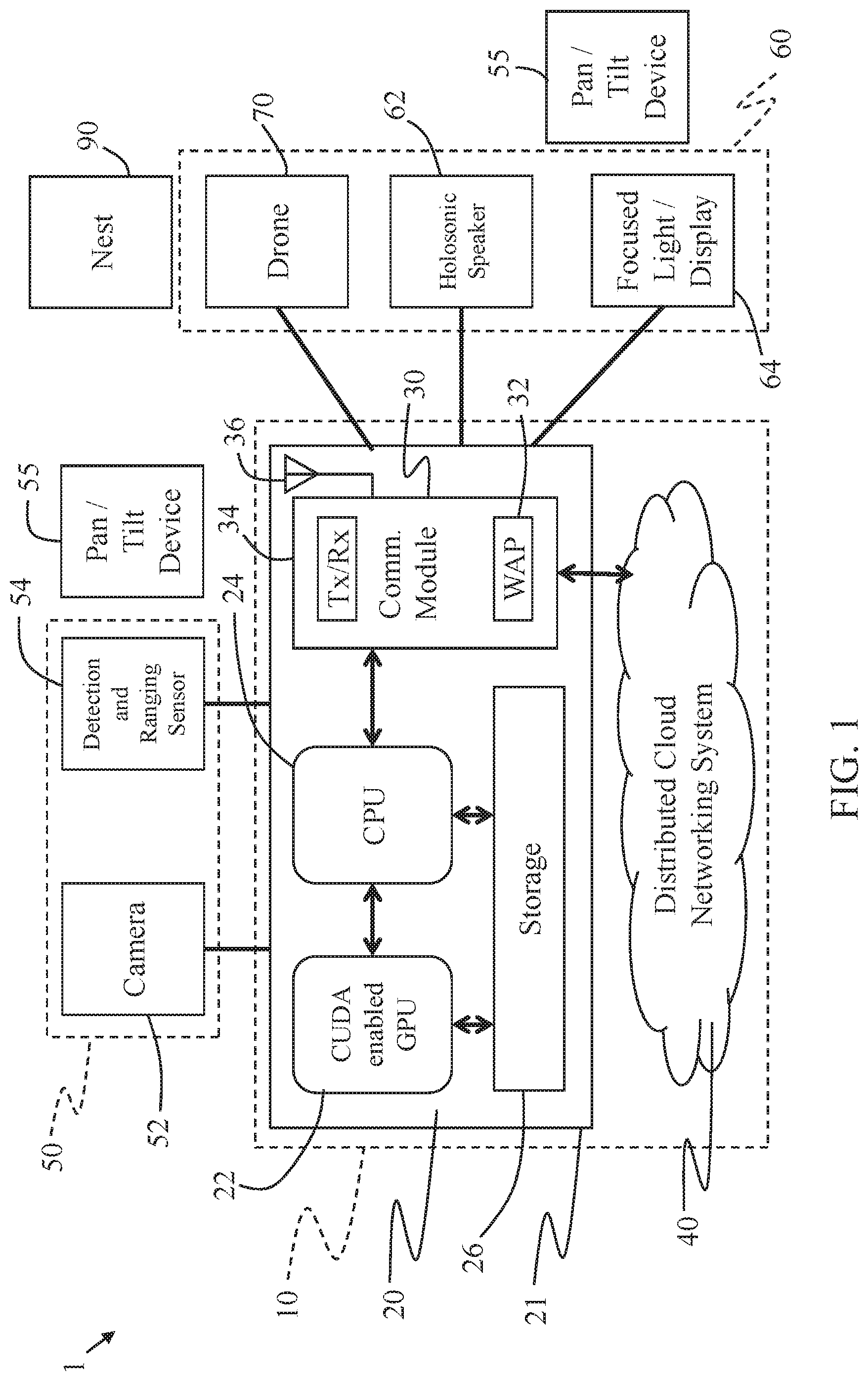 Patent US11776396 — Intersection infrastructure warning system — Figure 1