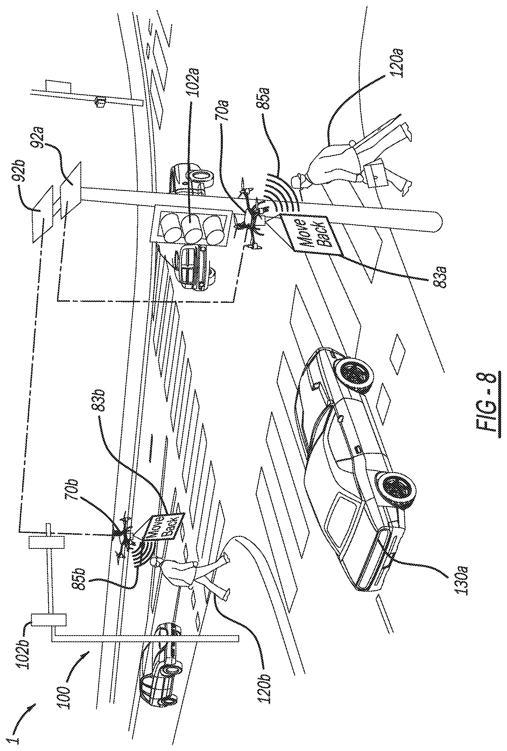 Patent US11776396 Figure 8 – Intersection infrastructure warning system