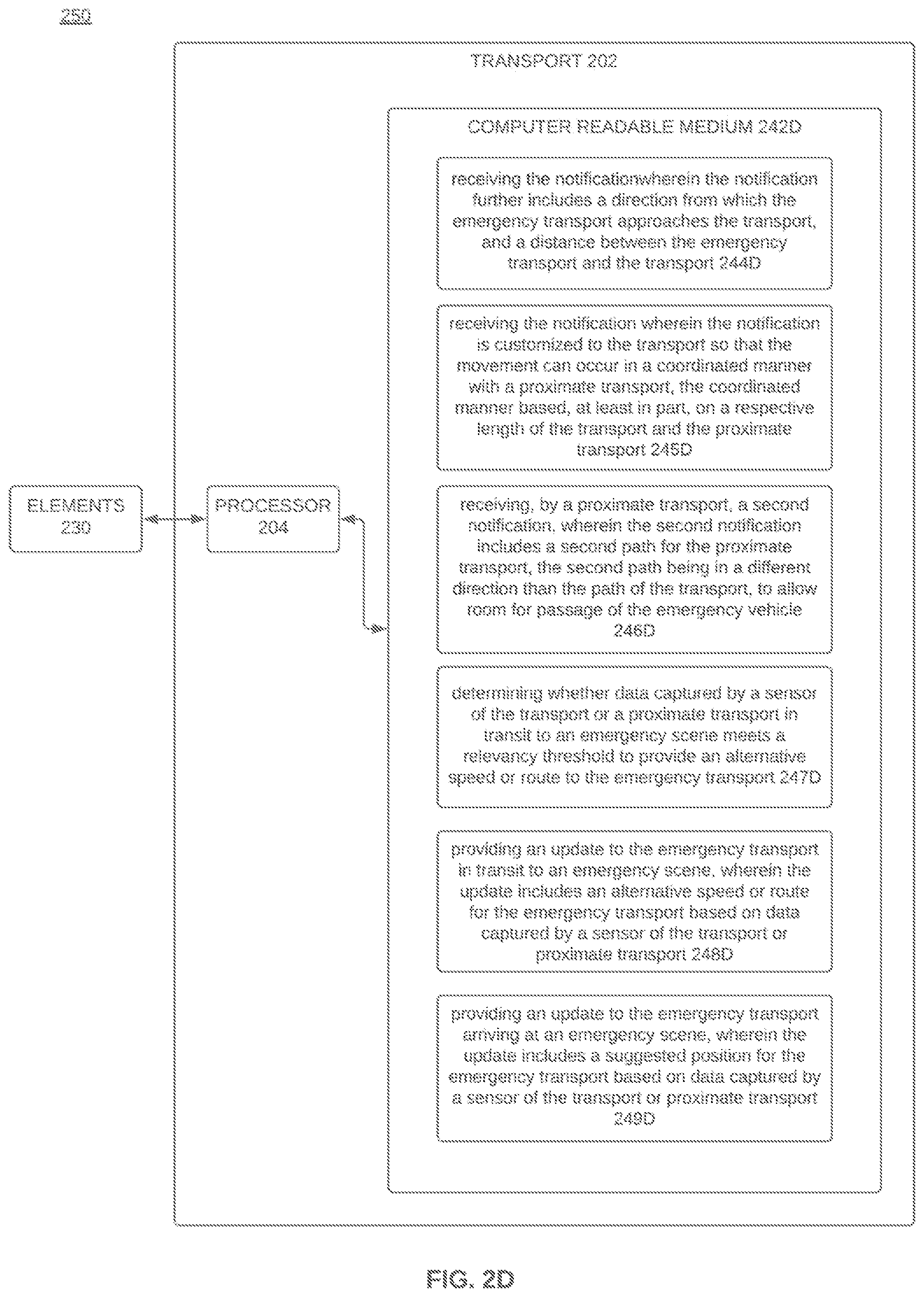 Patent US11776397 Figure 6 – Emergency notifications for transports
