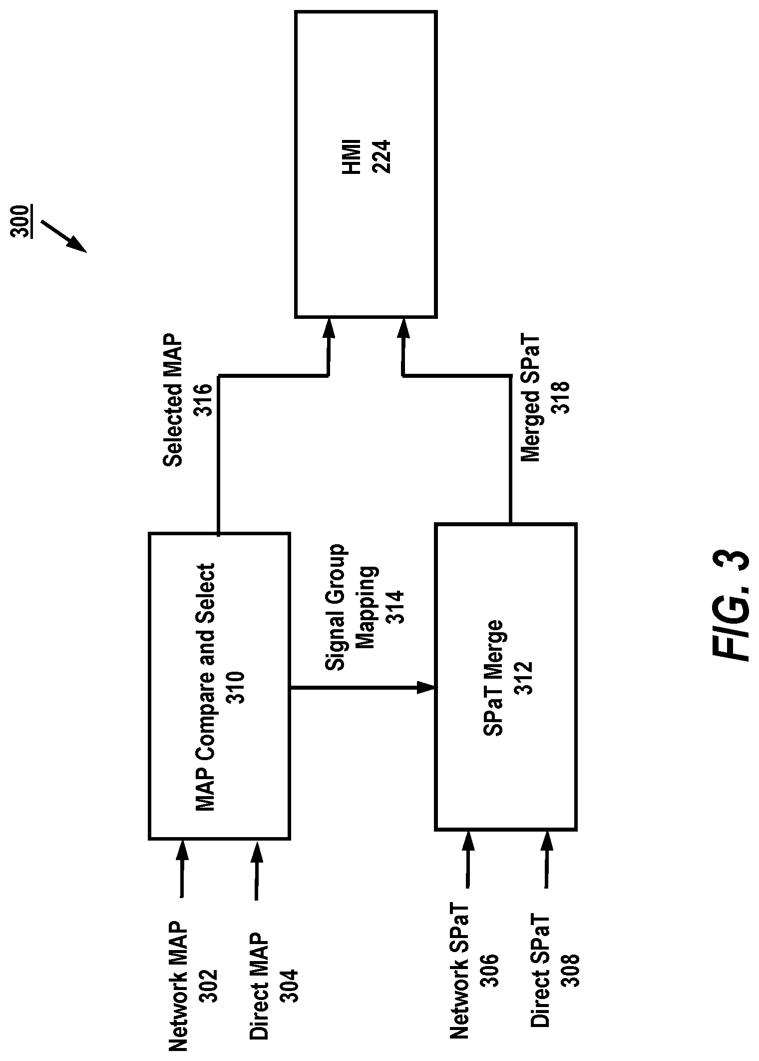 Patent US11776398 Figure 3 – Apparatus, system and method for merging and applying intersection data for a vehicle