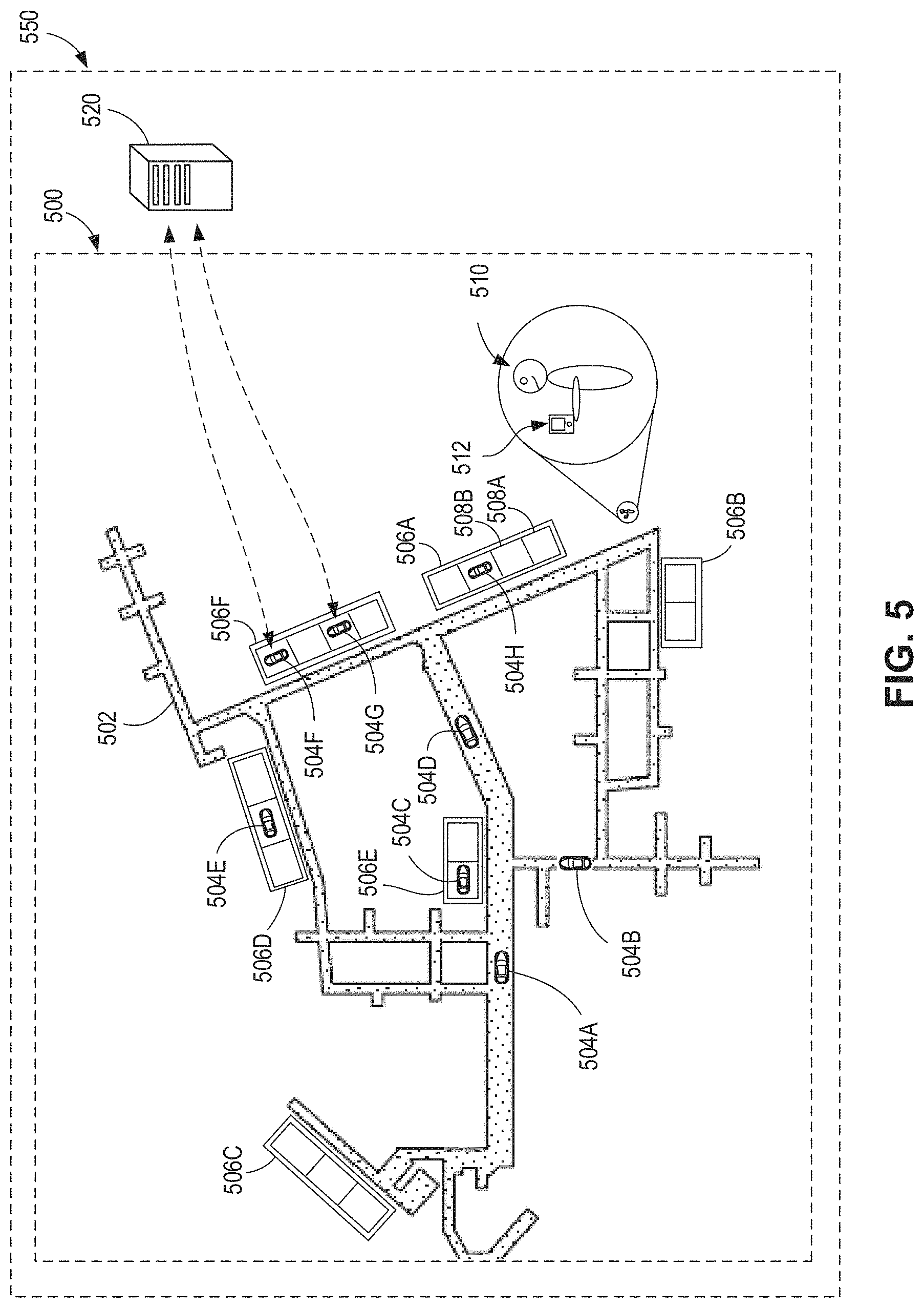 Patent US11776402 Figure 5 – Forecasting vehicle location occupancy
