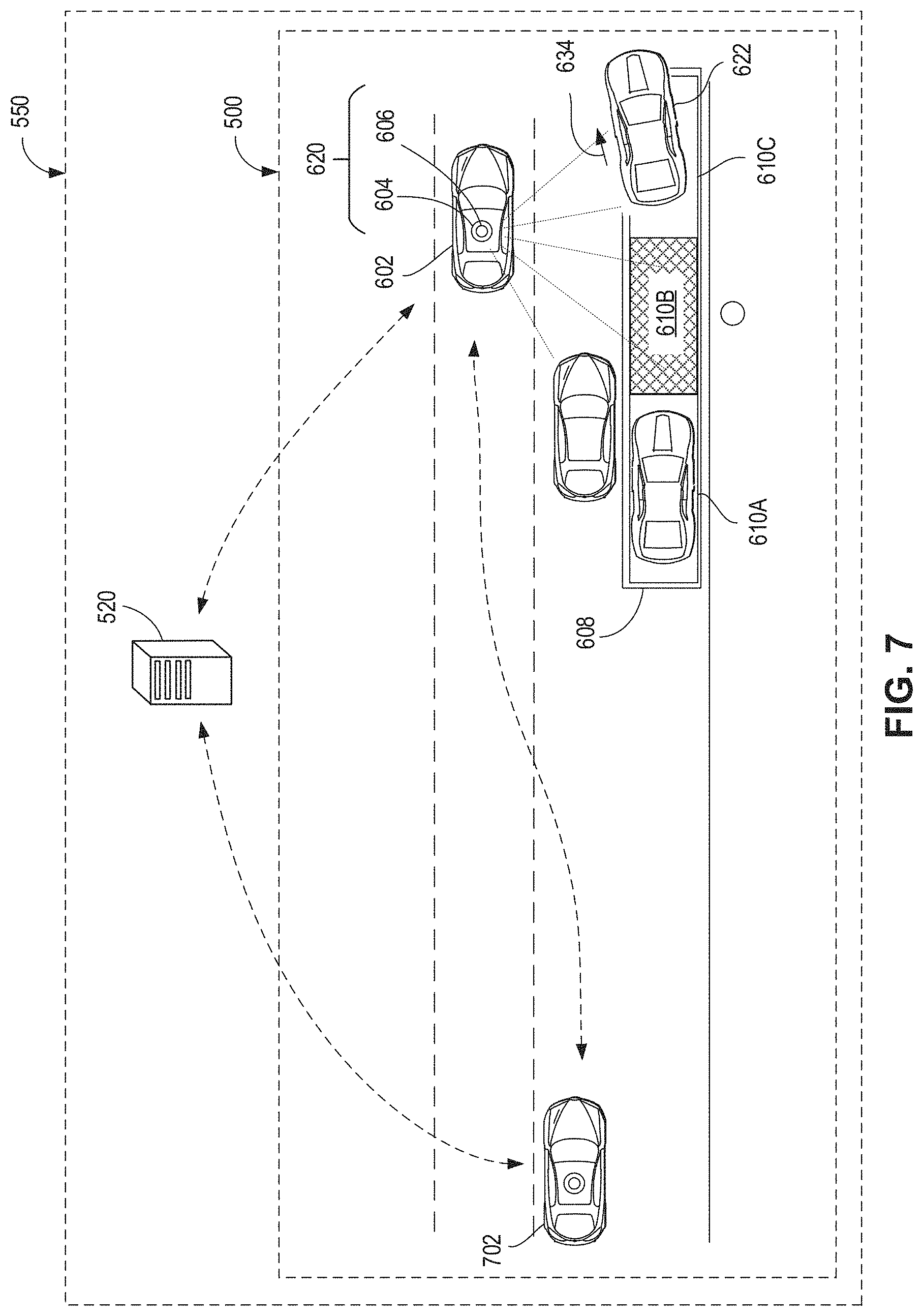 Patent US11776402 Figure 7 – Forecasting vehicle location occupancy
