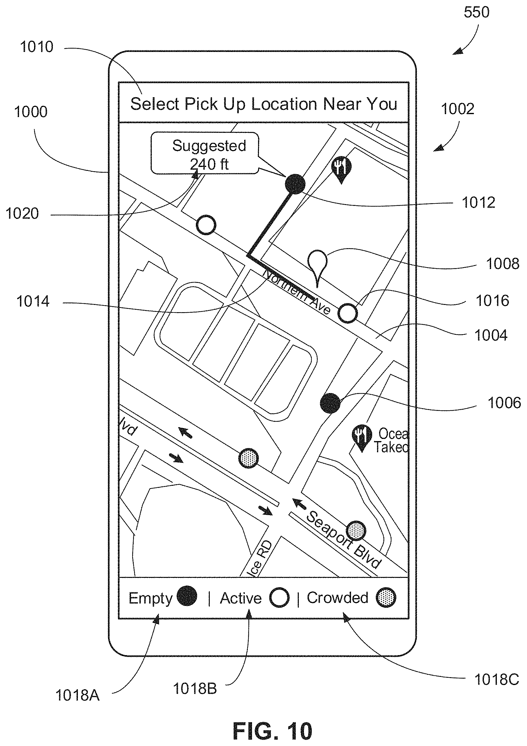 Patent US11776402 Figure 11 – Forecasting vehicle location occupancy