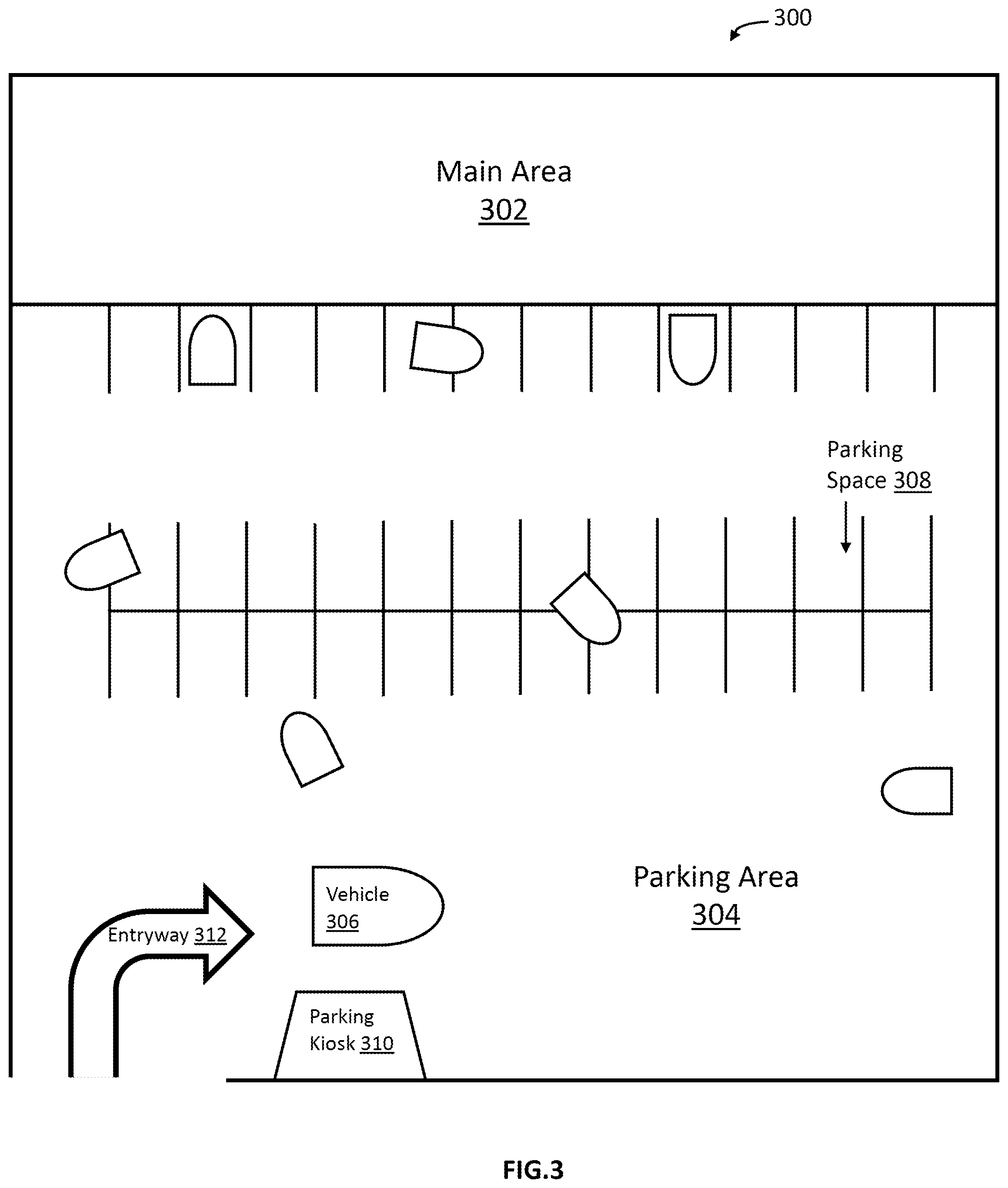 Patent US11776404 Figure 3 – Ad-hoc network optimization by parking allocation