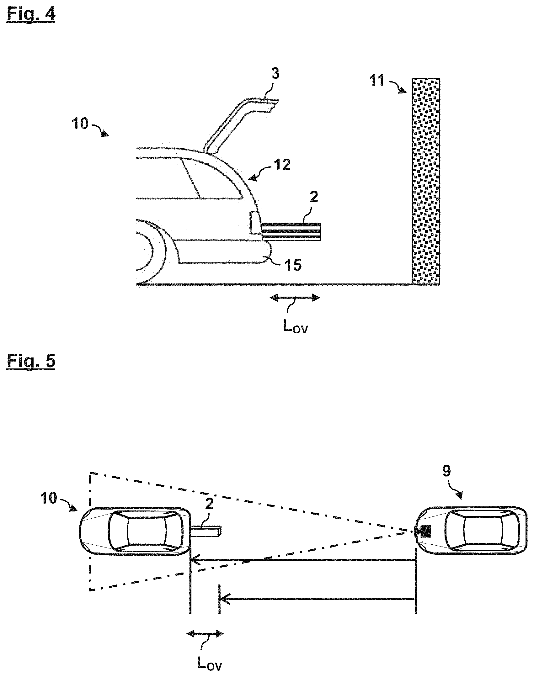 Patent US11776407 Figure 2 – Cargo detection system and method for detecting overhanging cargo on a motor vehicle