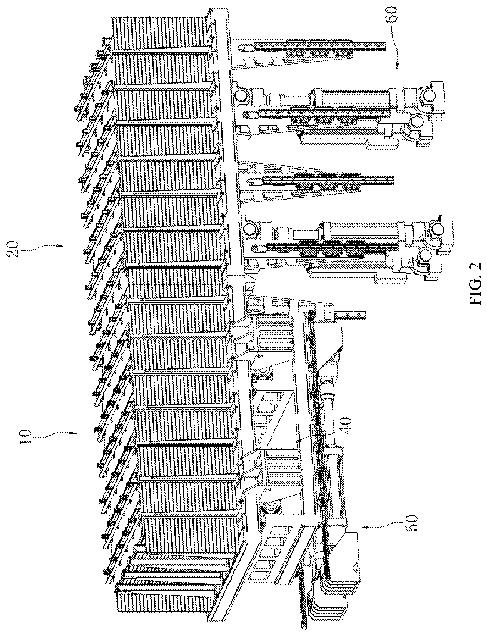 Patent US11776430 Figure 2 – Assembled structure container and plateform of seismic fault simulation test