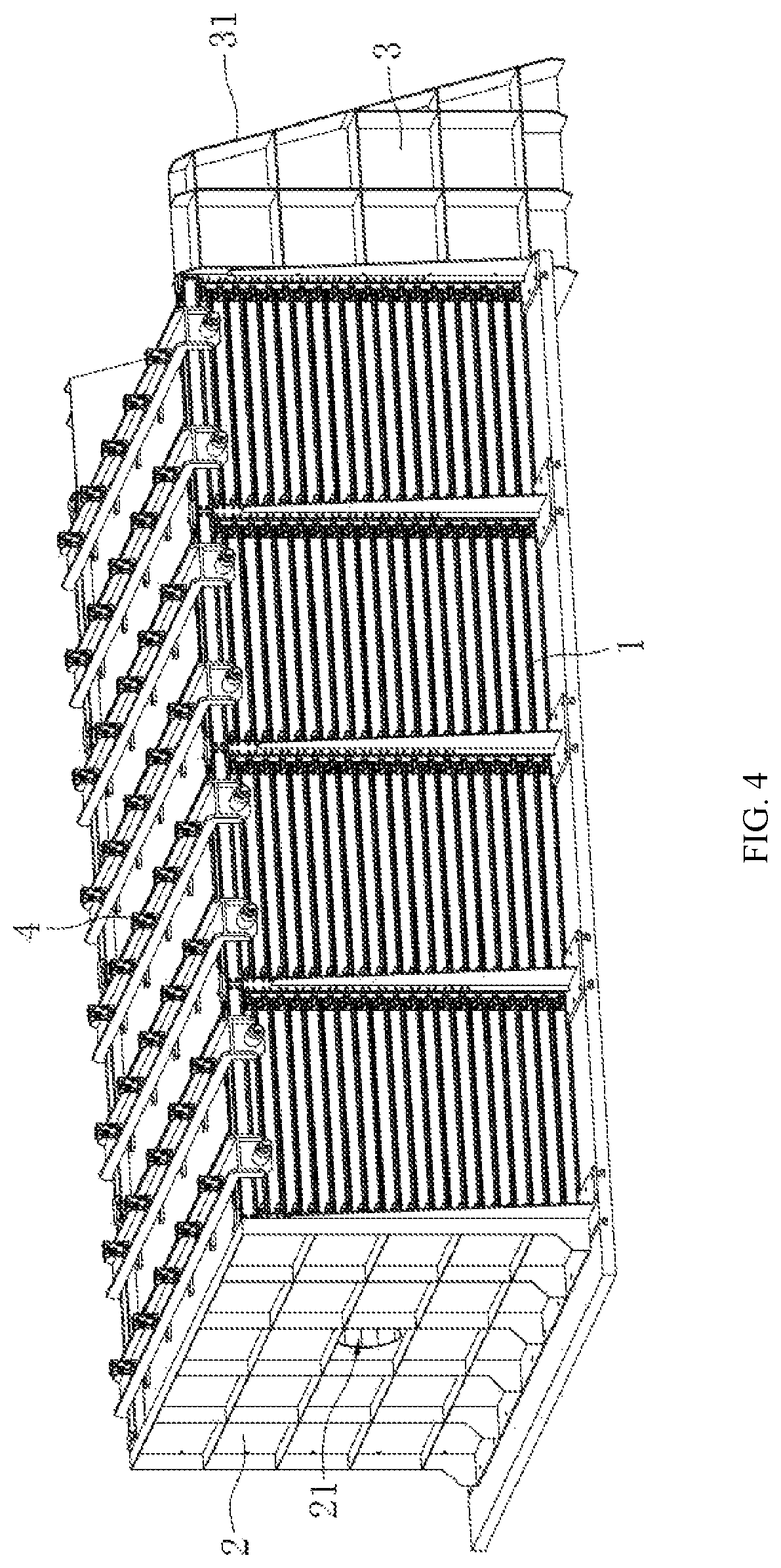 Patent US11776430 Figure 4 – Assembled structure container and plateform of seismic fault simulation test