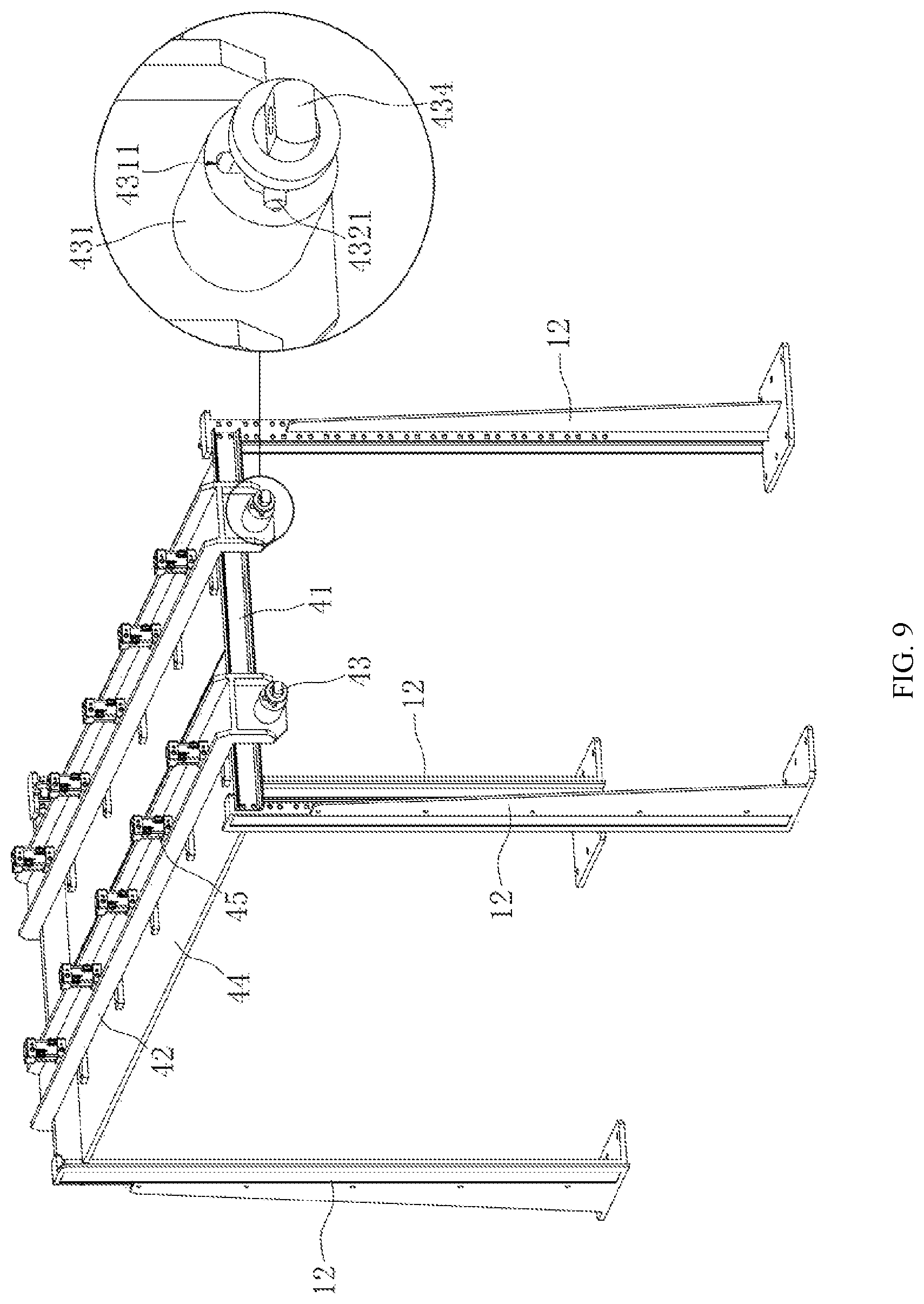Patent US11776430 Figure 9 – Assembled structure container and plateform of seismic fault simulation test