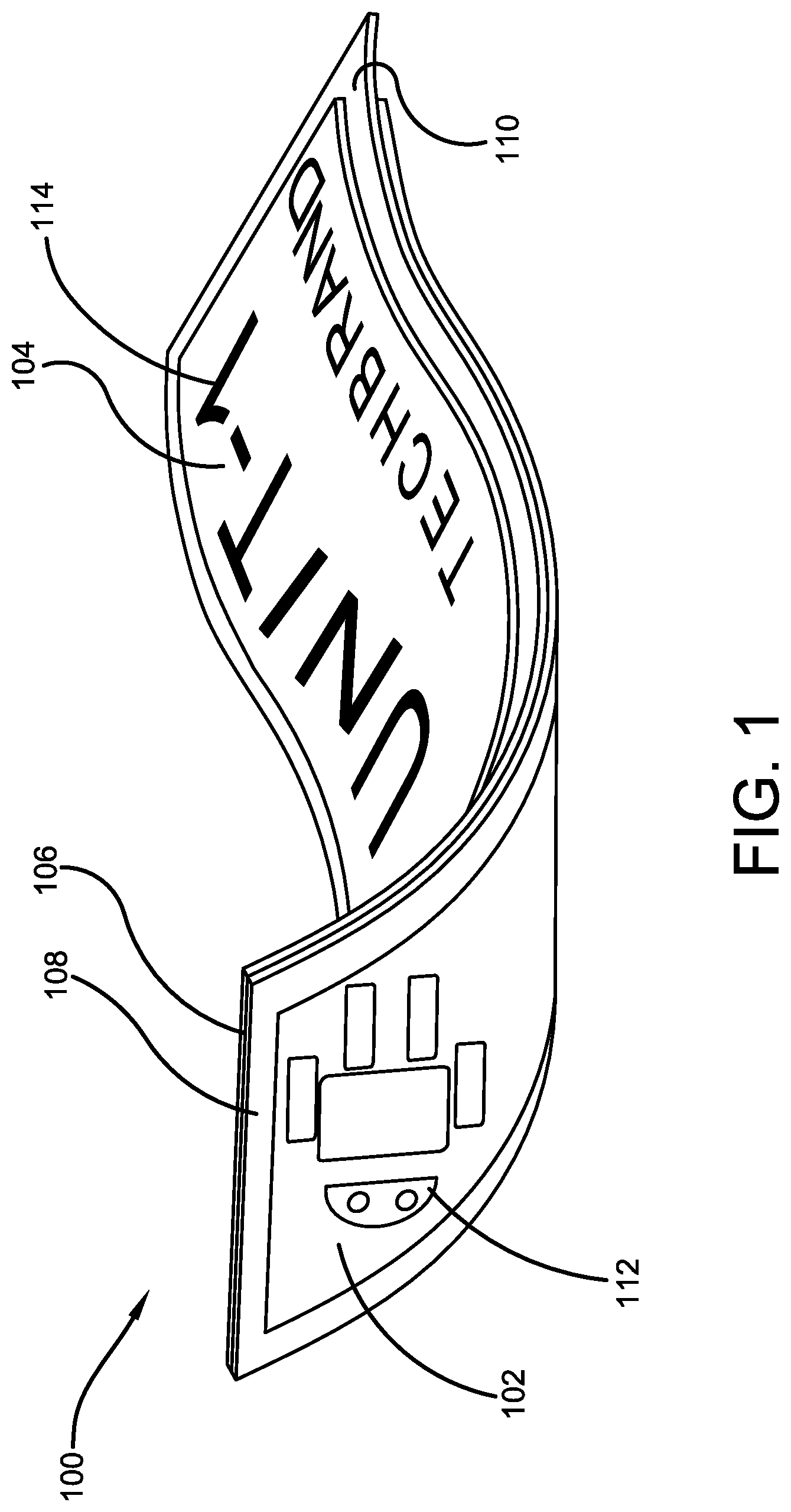 Patent US11776432 Figure 1 – Self-adhesive stickers customizing device