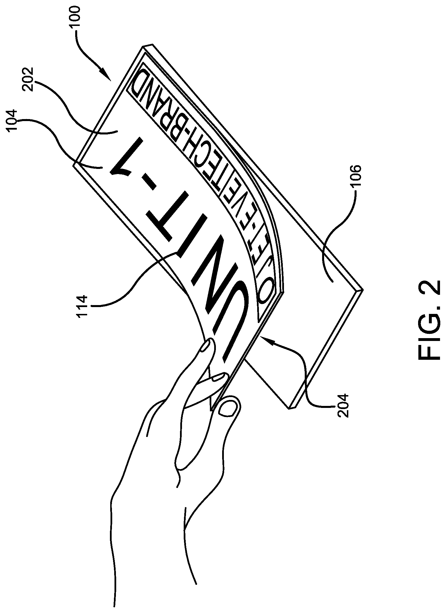 Patent US11776432 Figure 2 – Self-adhesive stickers customizing device