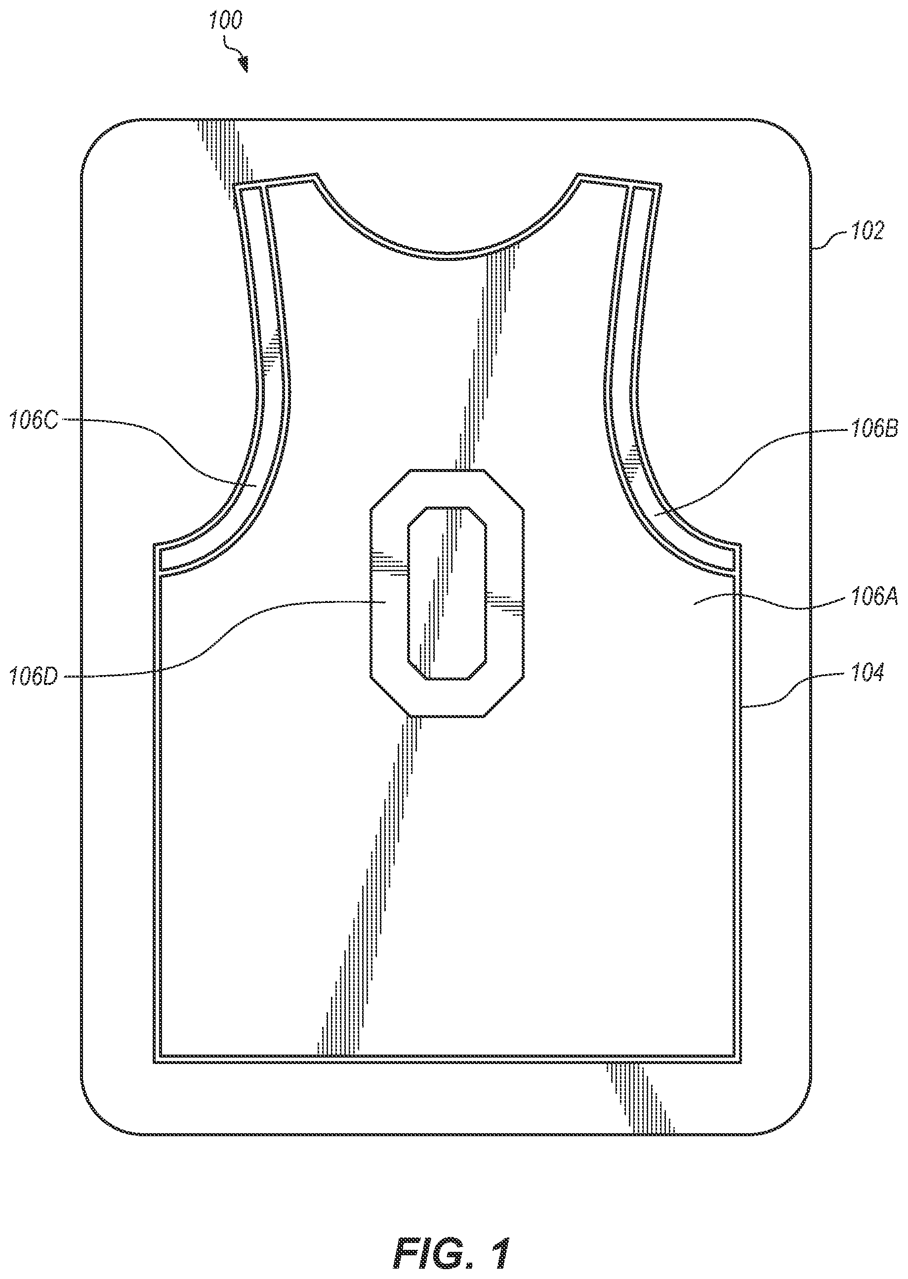 Patent US11776435 Figure 1 – Layered metal display