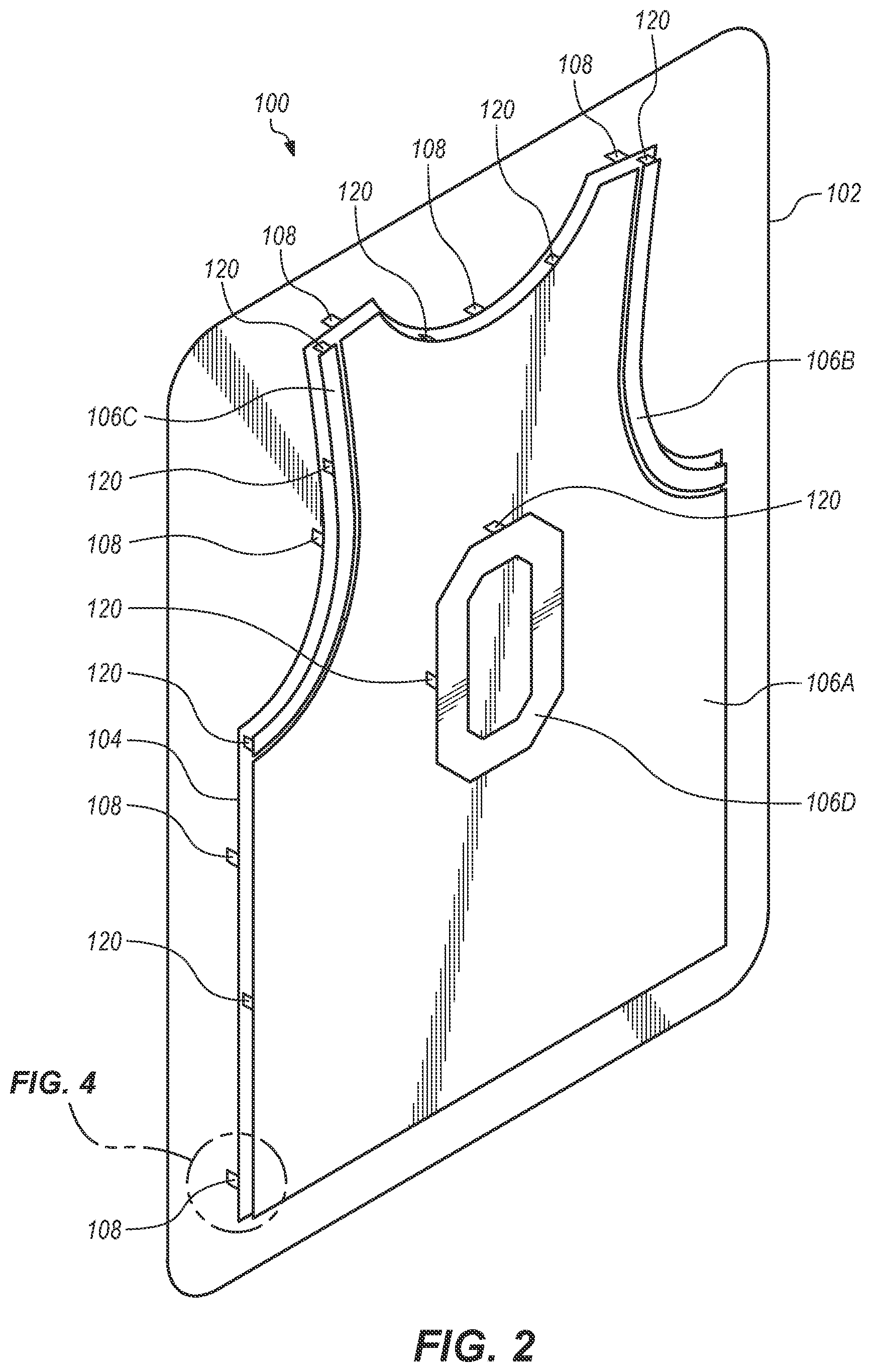 Patent US11776435 Figure 2 – Layered metal display
