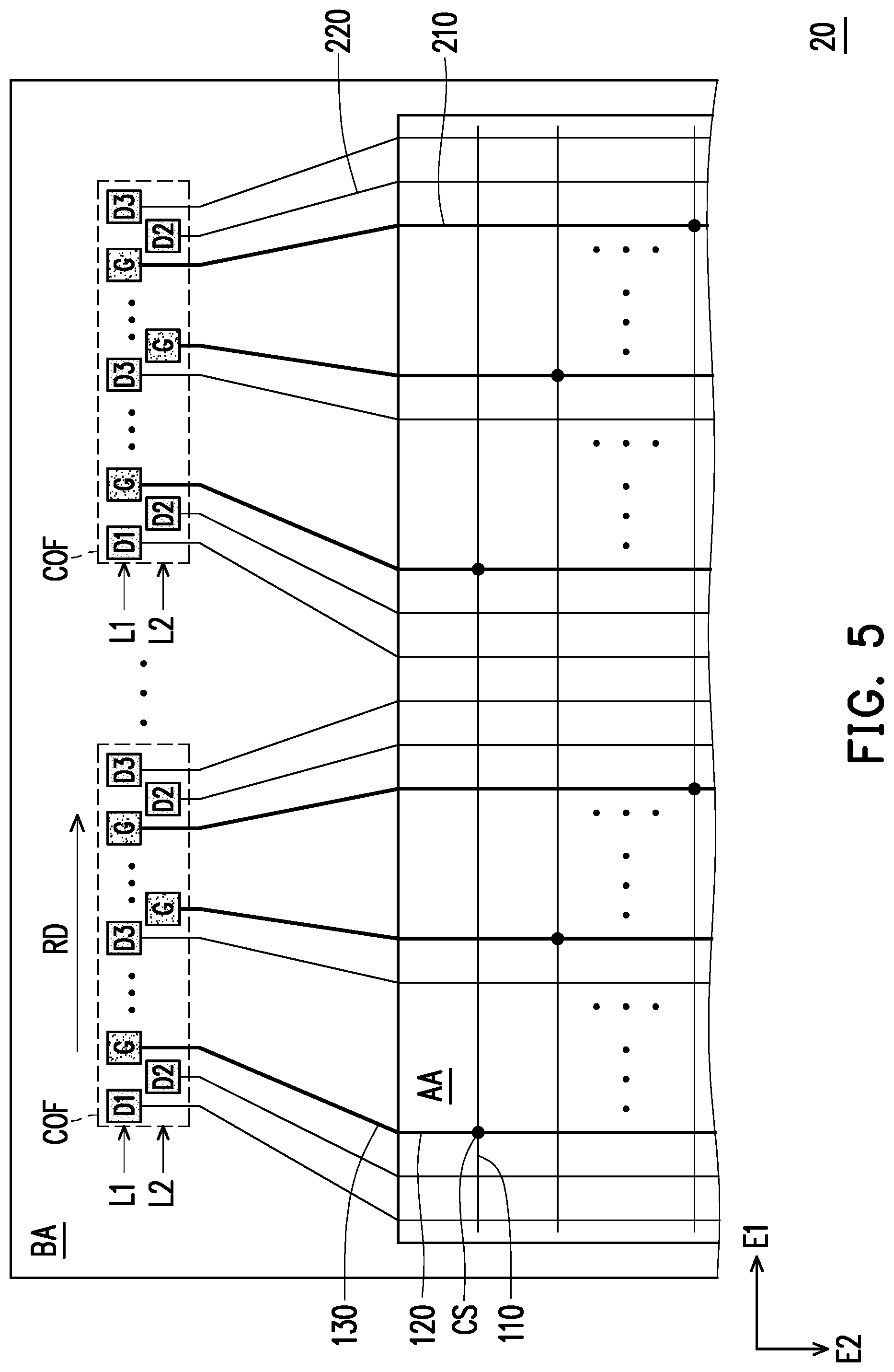 Patent US11776444 Figure 6 – Pixel array substrate