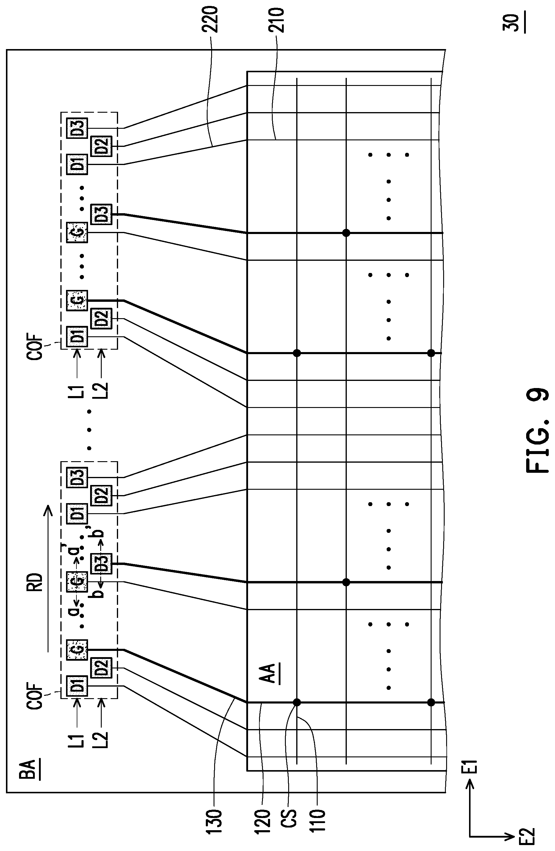 Patent US11776444 Figure 10 – Pixel array substrate