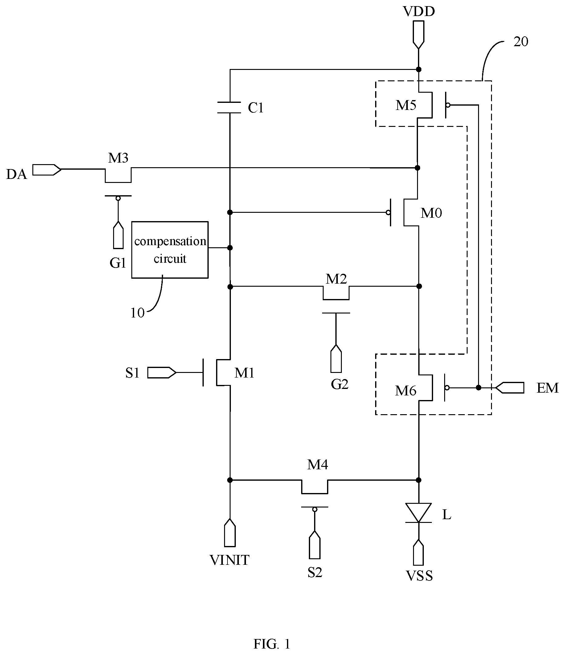 Patent US11776449 Figure 1 – Pixel circuit, display panel and display apparatus