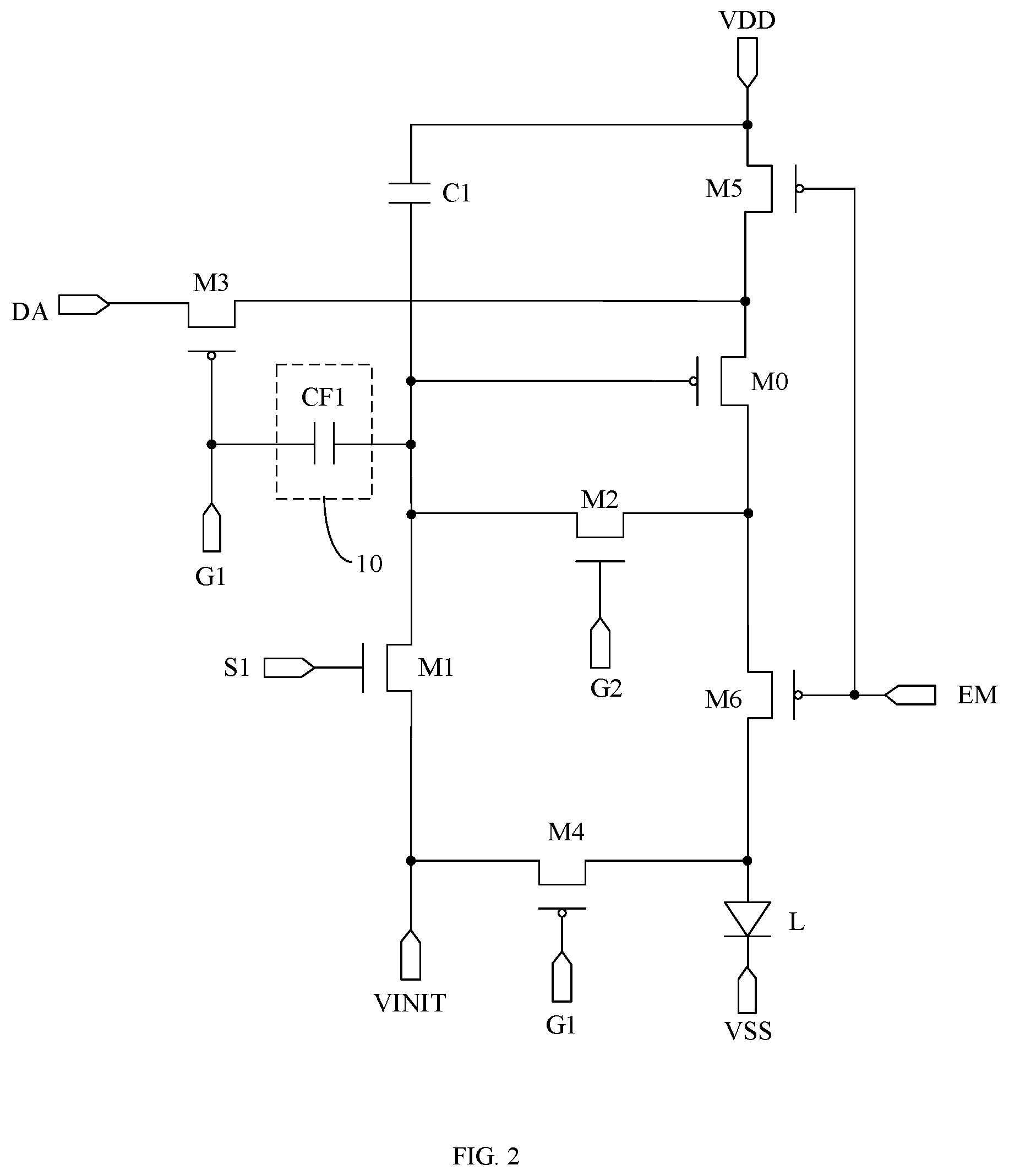 Patent US11776449 Figure 2 – Pixel circuit, display panel and display apparatus