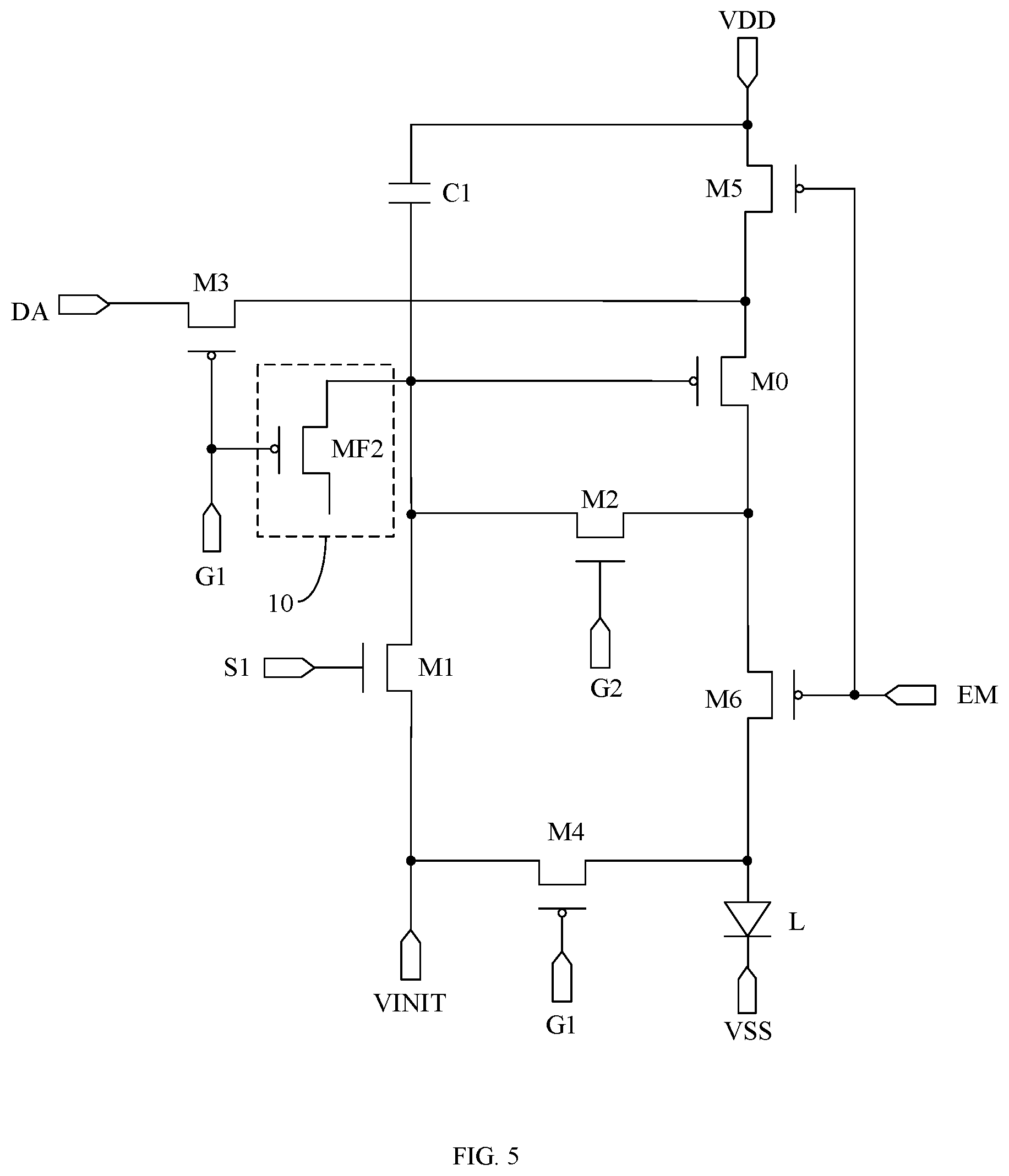 Patent US11776449 Figure 5 – Pixel circuit, display panel and display apparatus