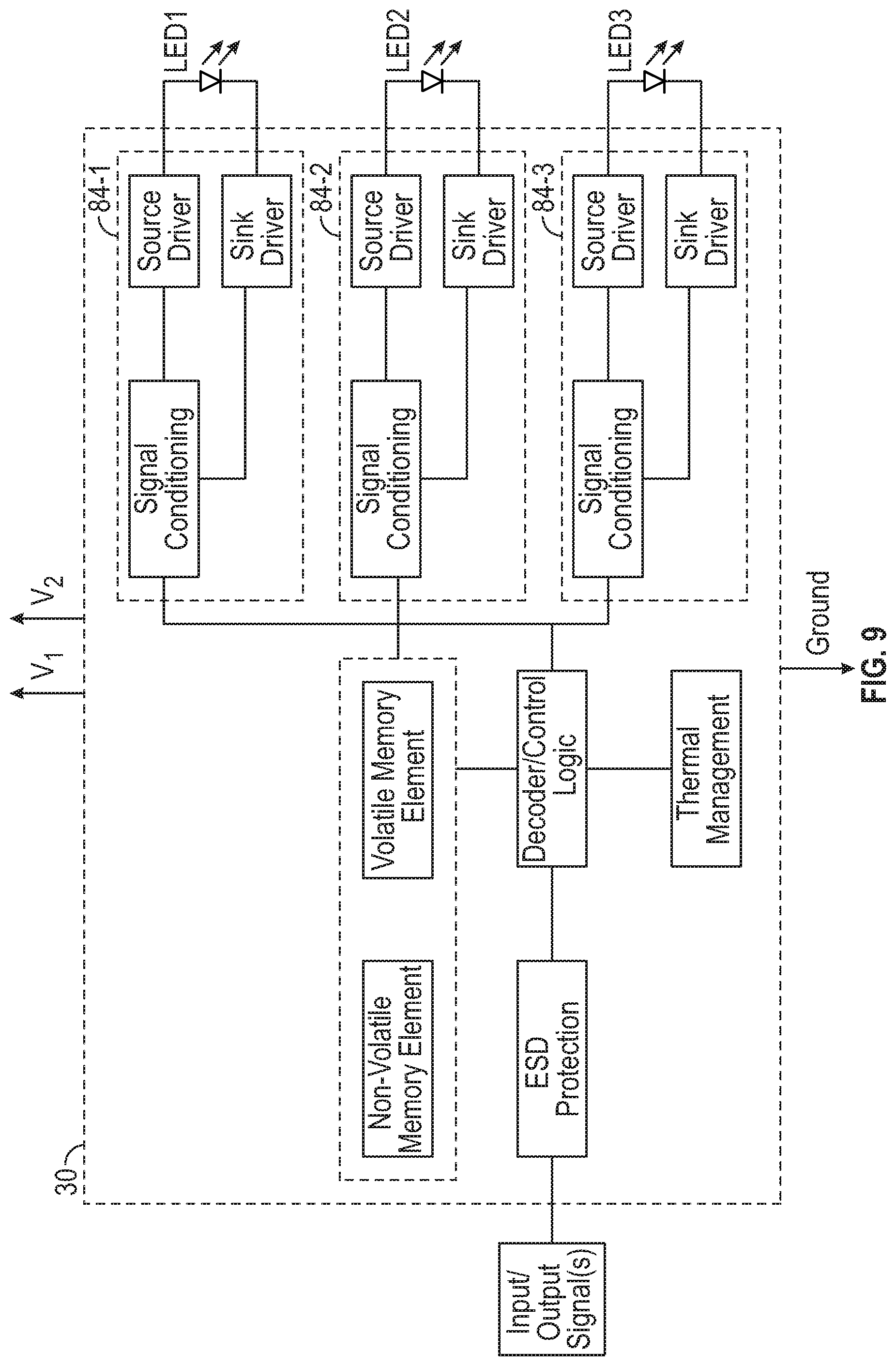 Patent US11776460 Figure 10 – Active control of light emitting diodes and light emitting diode displays