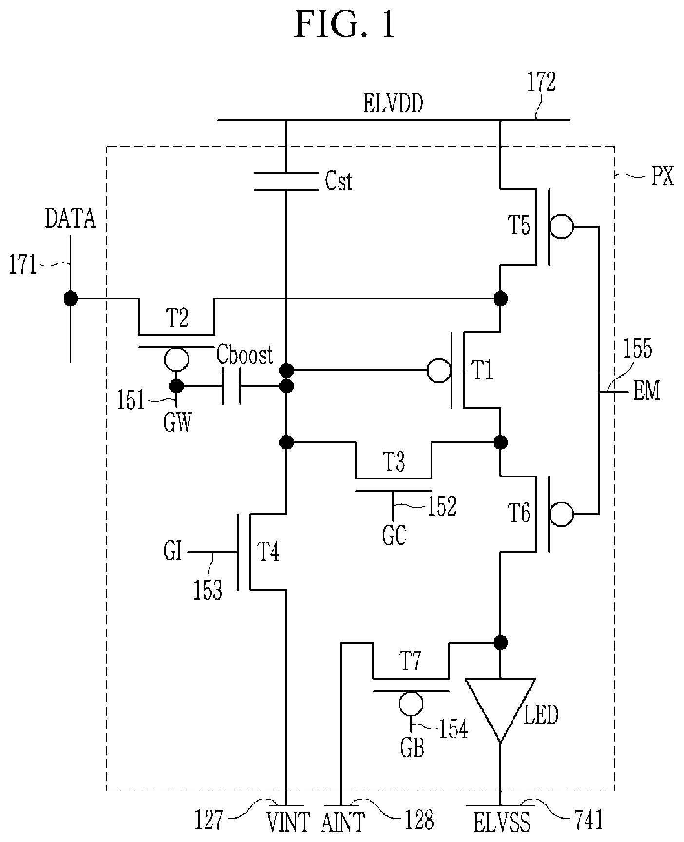 Patent US11776466 Figure 1 – Display device