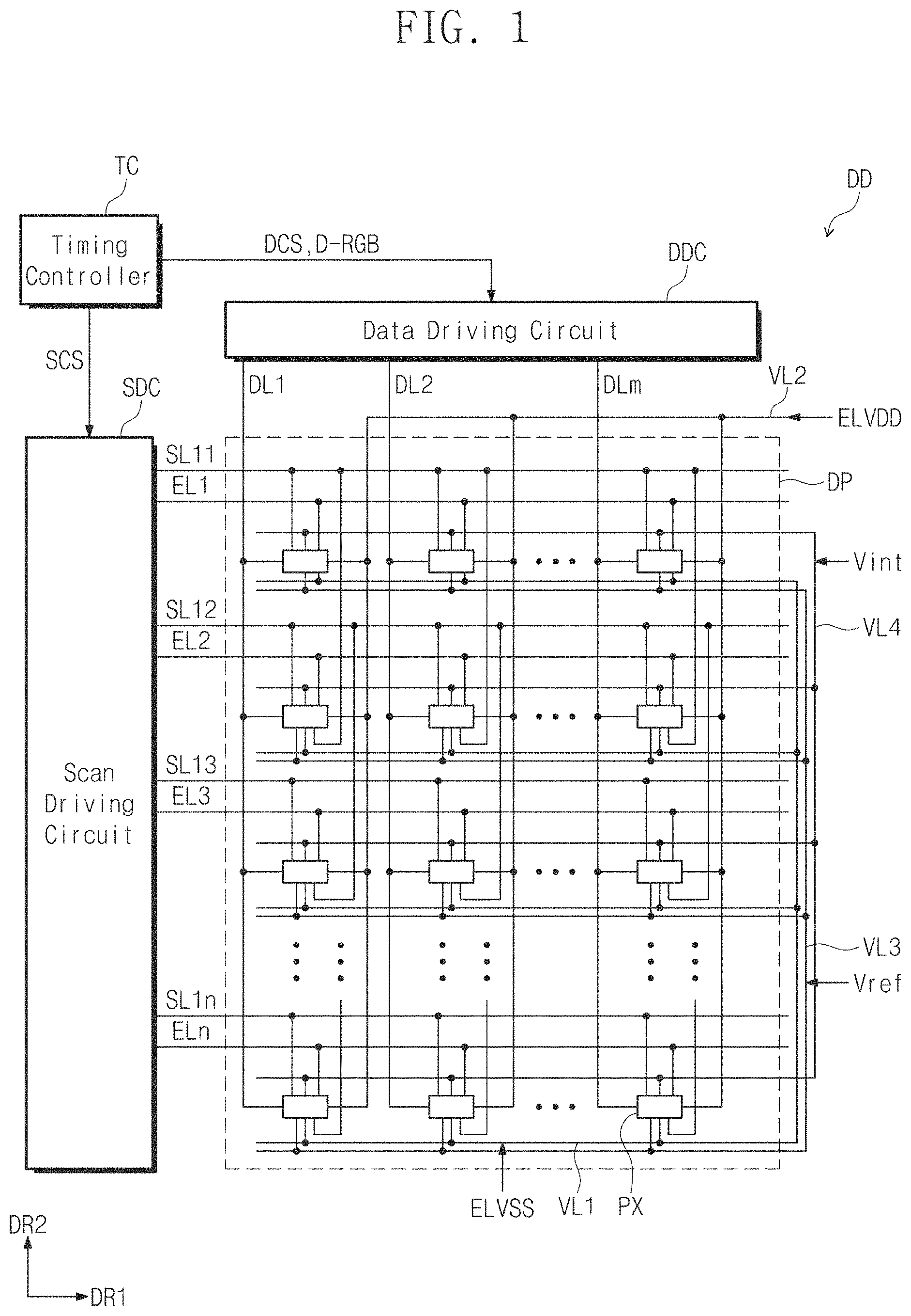 Patent US11776474 Figure 1 – Display device
