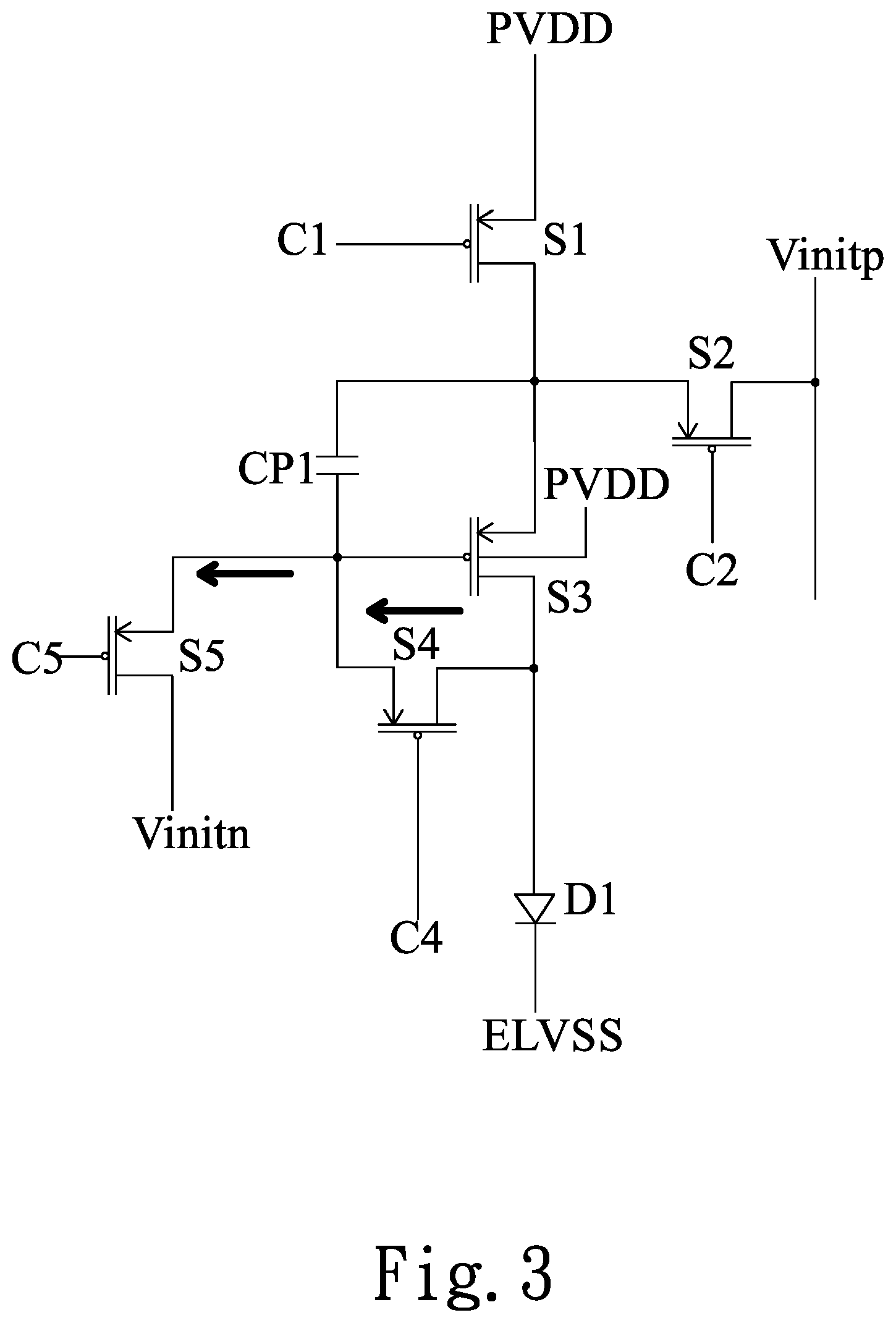 Patent US11776477 Figure 3 – Pixel circuit of a display panel
