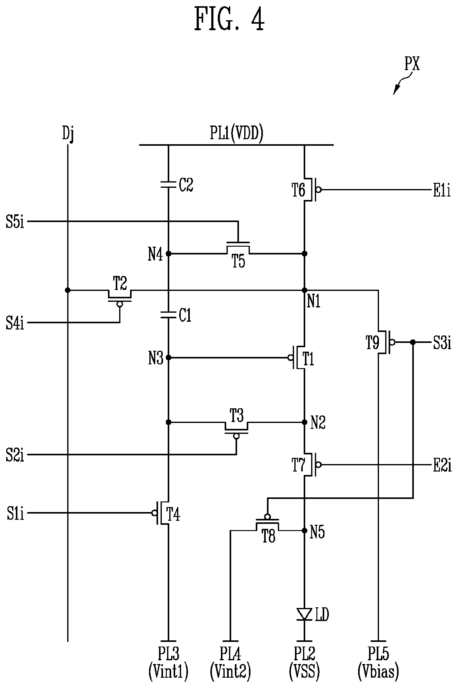 Patent US11776480 Figure 4 – Pixel and display device including the same