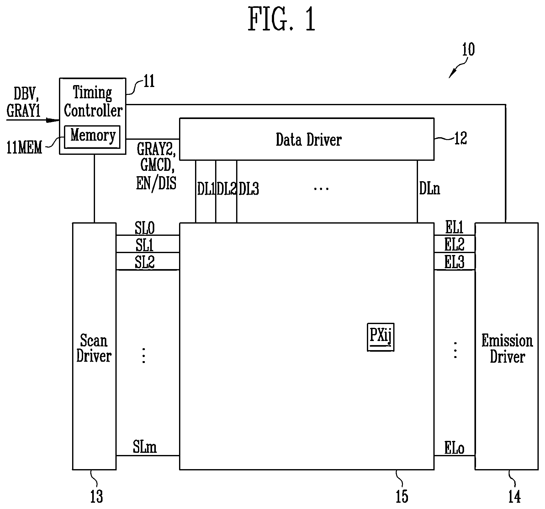 Patent US11776484 Figure 1 – Display device