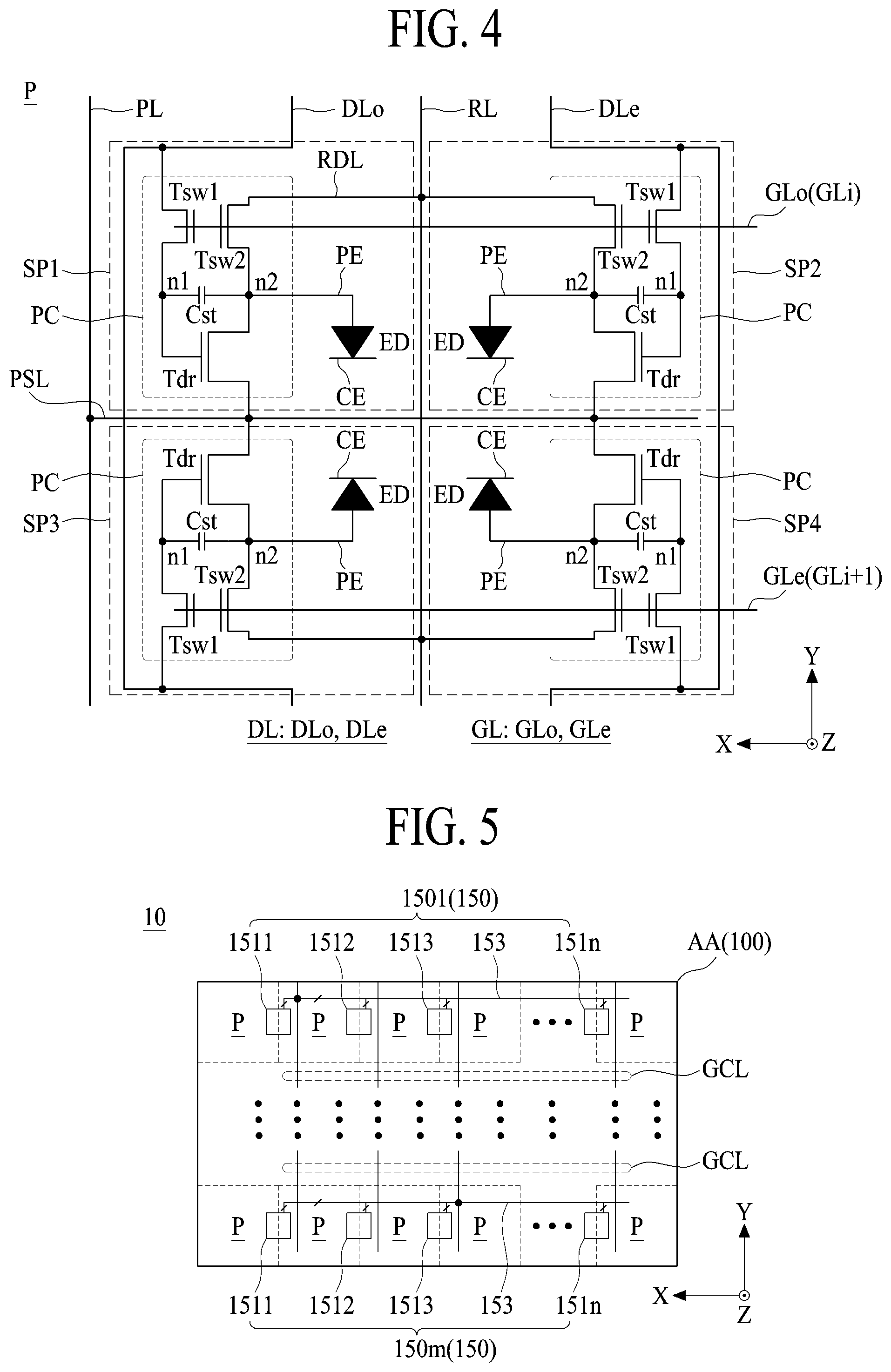 Patent US11776485 Figure 4 – Display apparatus including a branched gate driving circuit and multi-screen display apparatus including the same