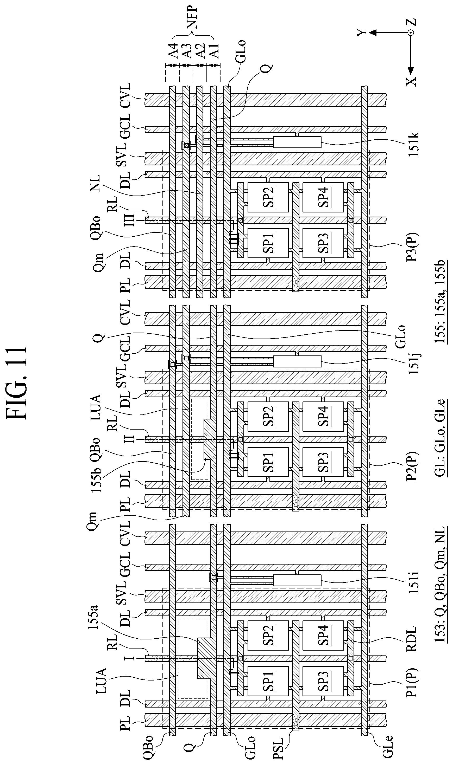 Patent US11776485 Figure 9 – Display apparatus including a branched gate driving circuit and multi-screen display apparatus including the same