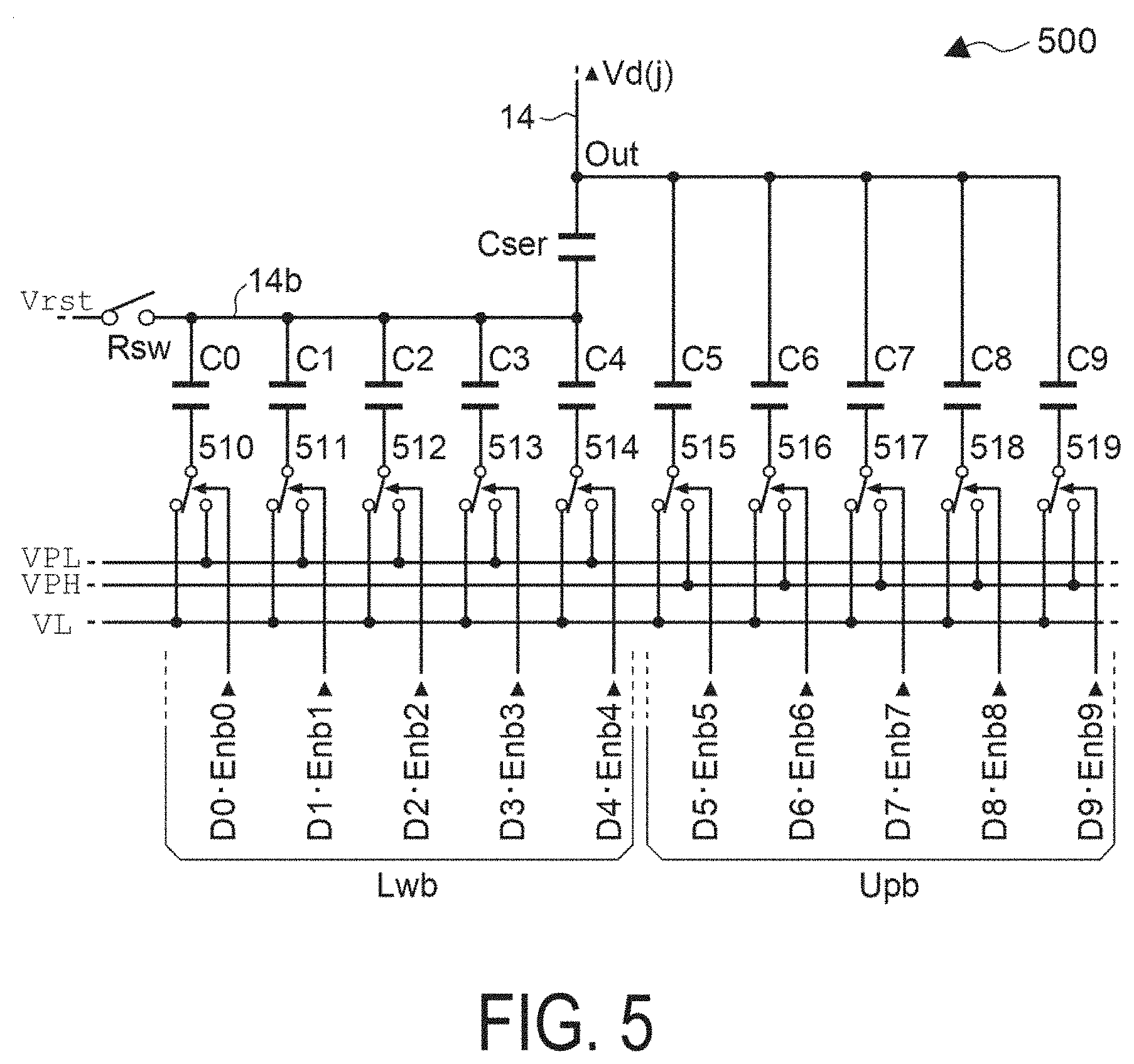 Patent US11776486 Figure 5 – DA conversion circuit, electro-optical device and electronic apparatus
