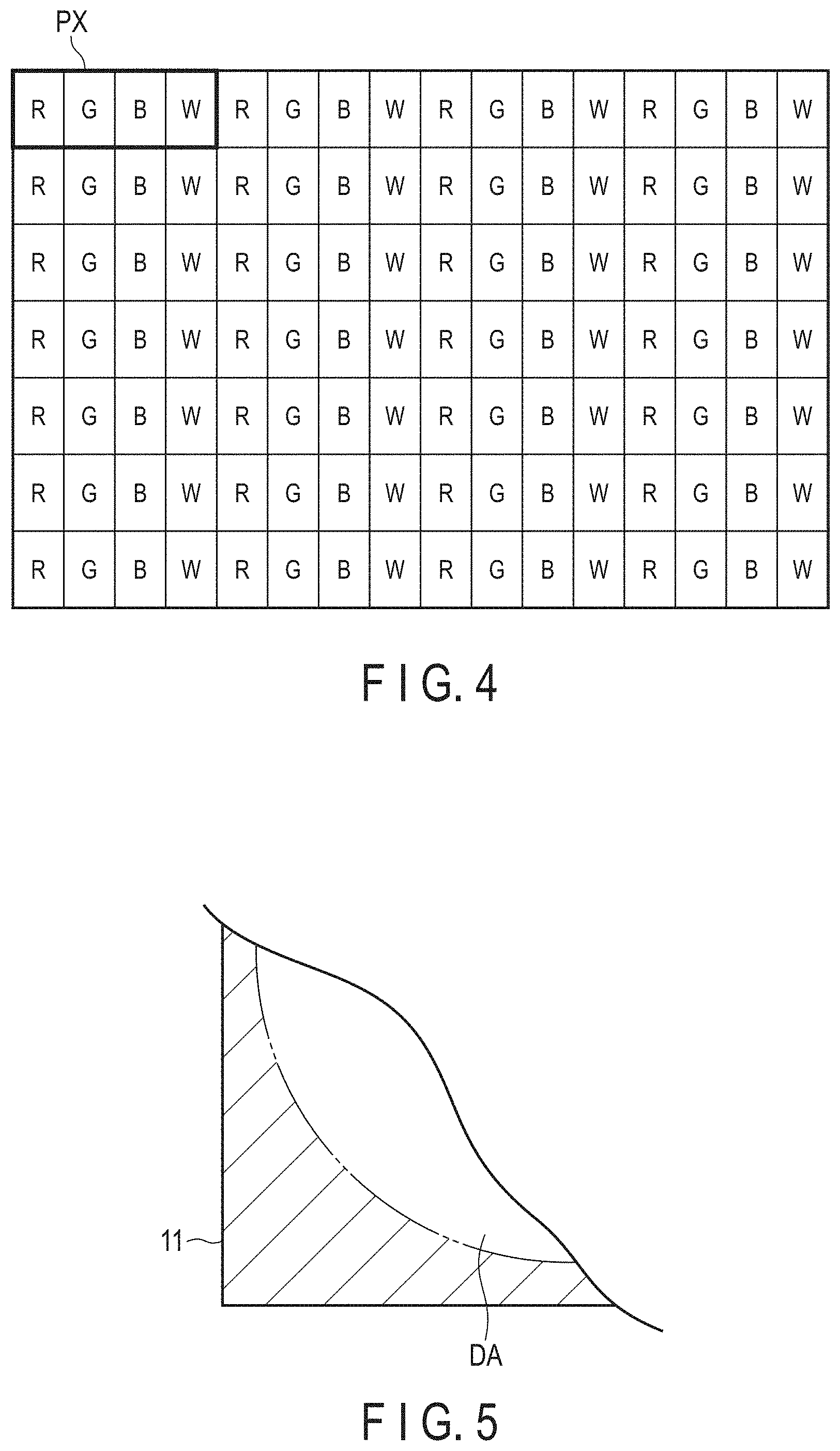 Patent US11776499 Figure 4 – Display device including subpixels having light-shielded opening portions
