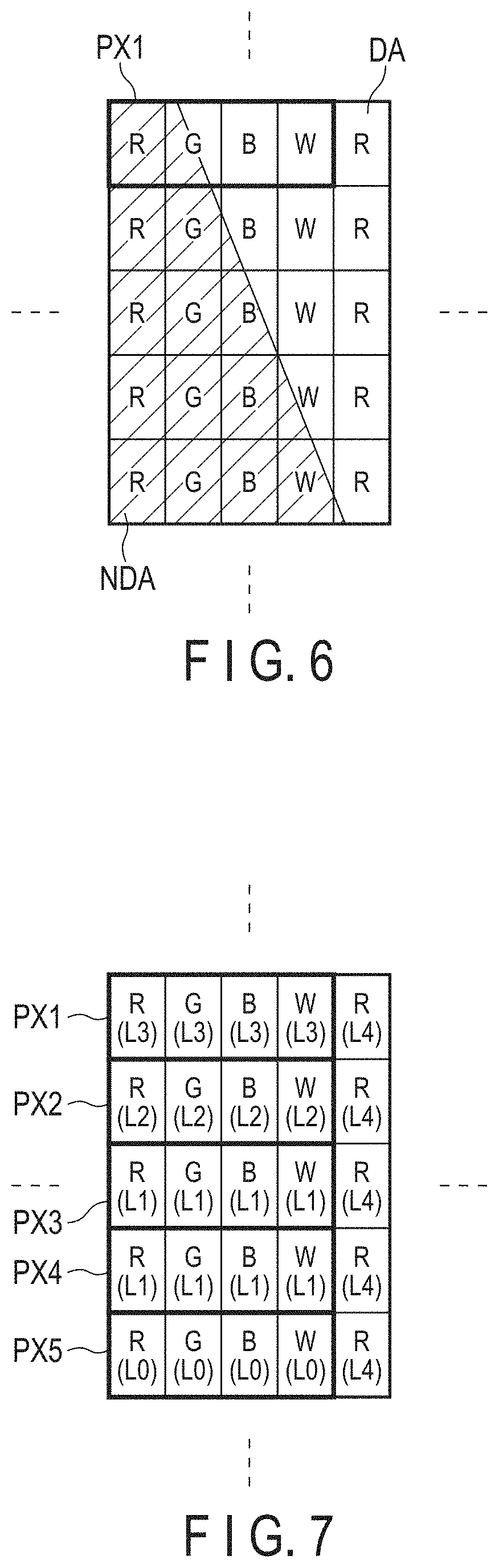 Patent US11776499 Figure 5 – Display device including subpixels having light-shielded opening portions
