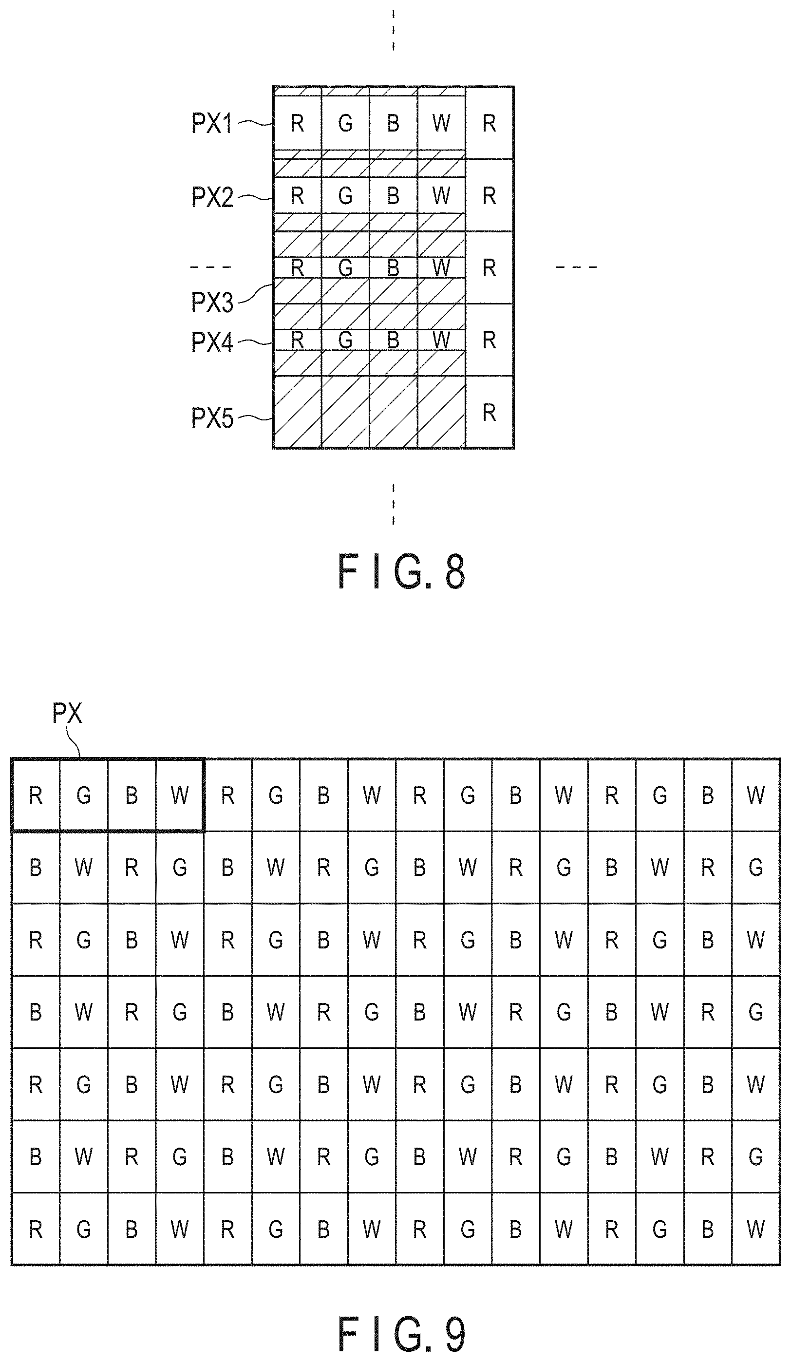 Patent US11776499 Figure 6 – Display device including subpixels having light-shielded opening portions