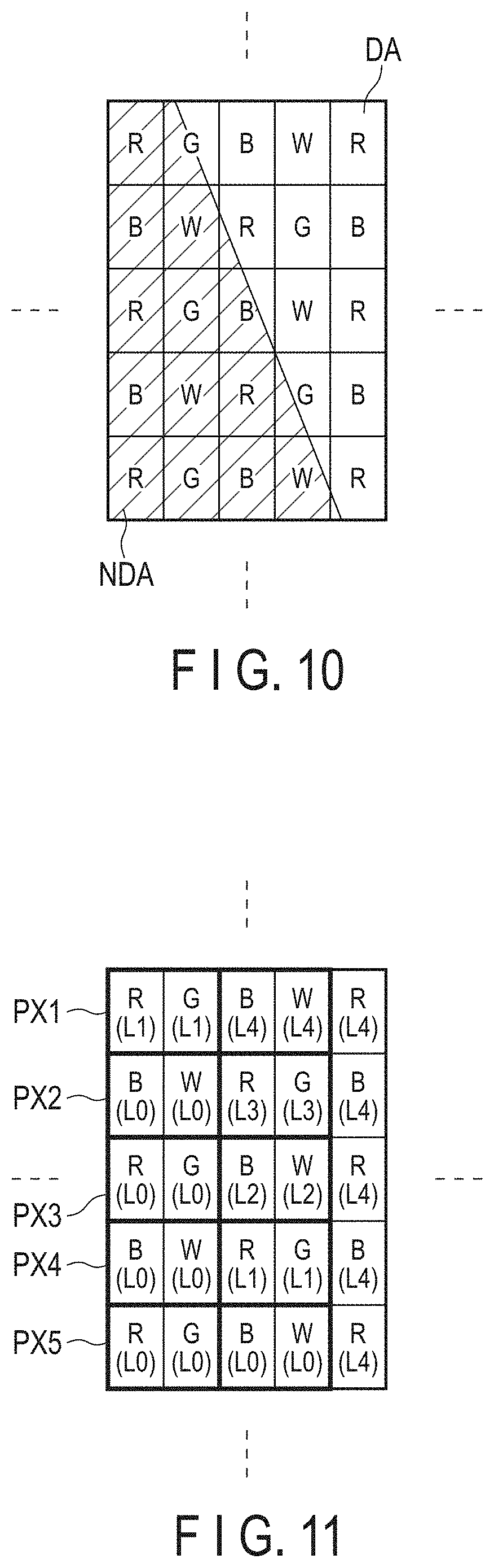 Patent US11776499 Figure 7 – Display device including subpixels having light-shielded opening portions