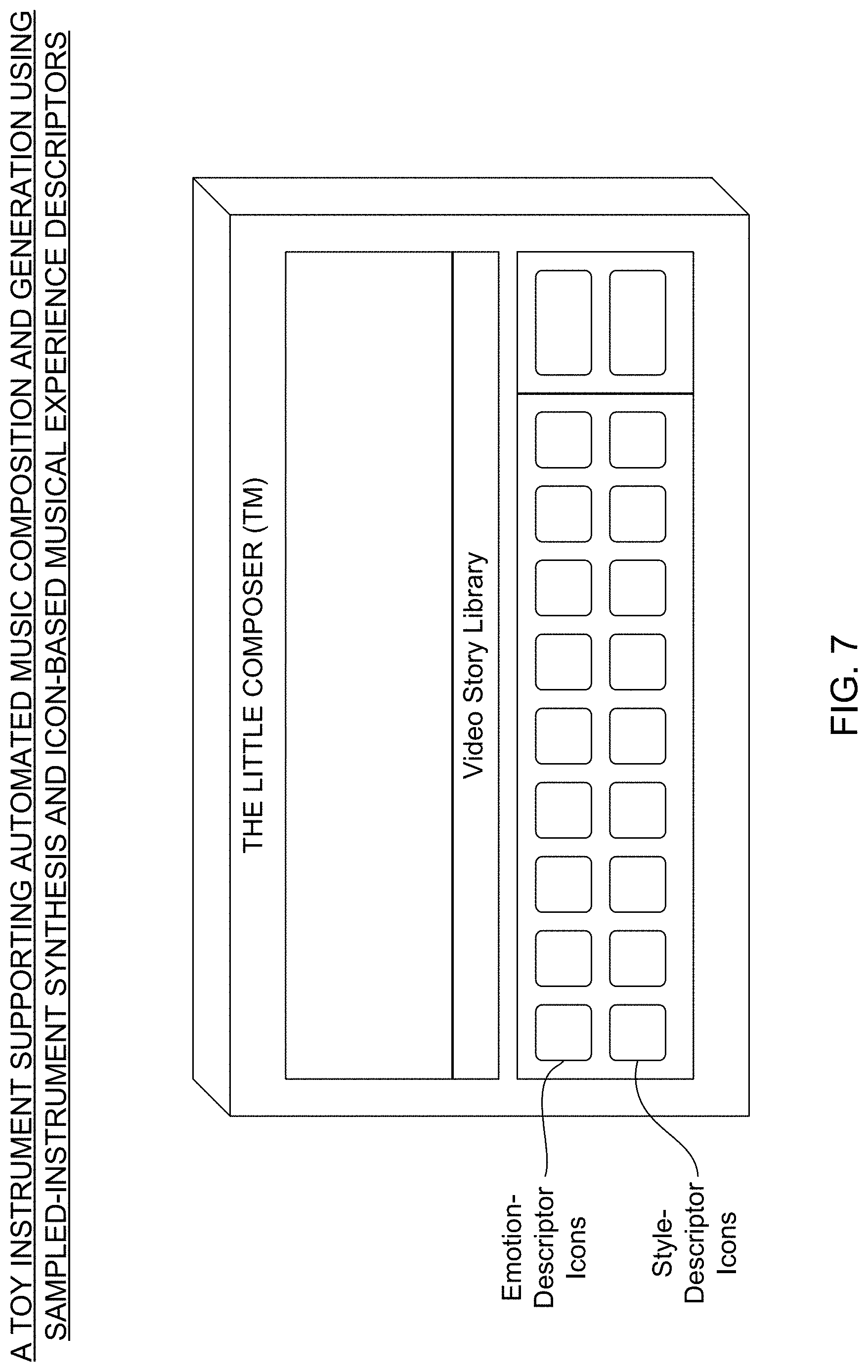 Patent US11776518 Figure 7 – Automated music composition and generation system employing virtual musical instrument libraries for producing notes contained in the digital pieces of automatically composed music