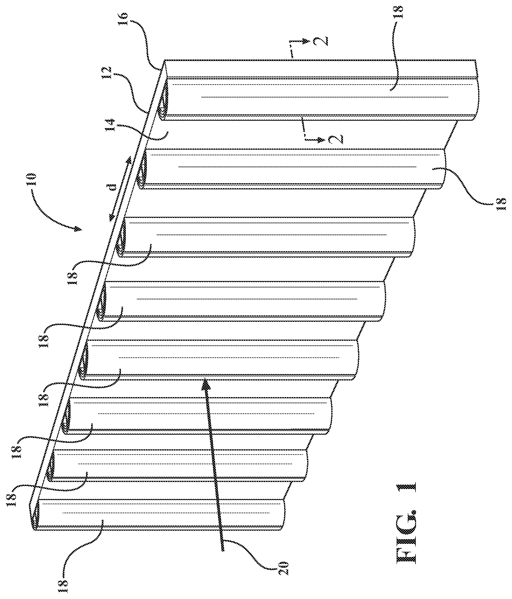 Patent US11776521 Figure 1 – Sound absorbing structure having one or more acoustic scatterers attached to or forming a vehicle structure