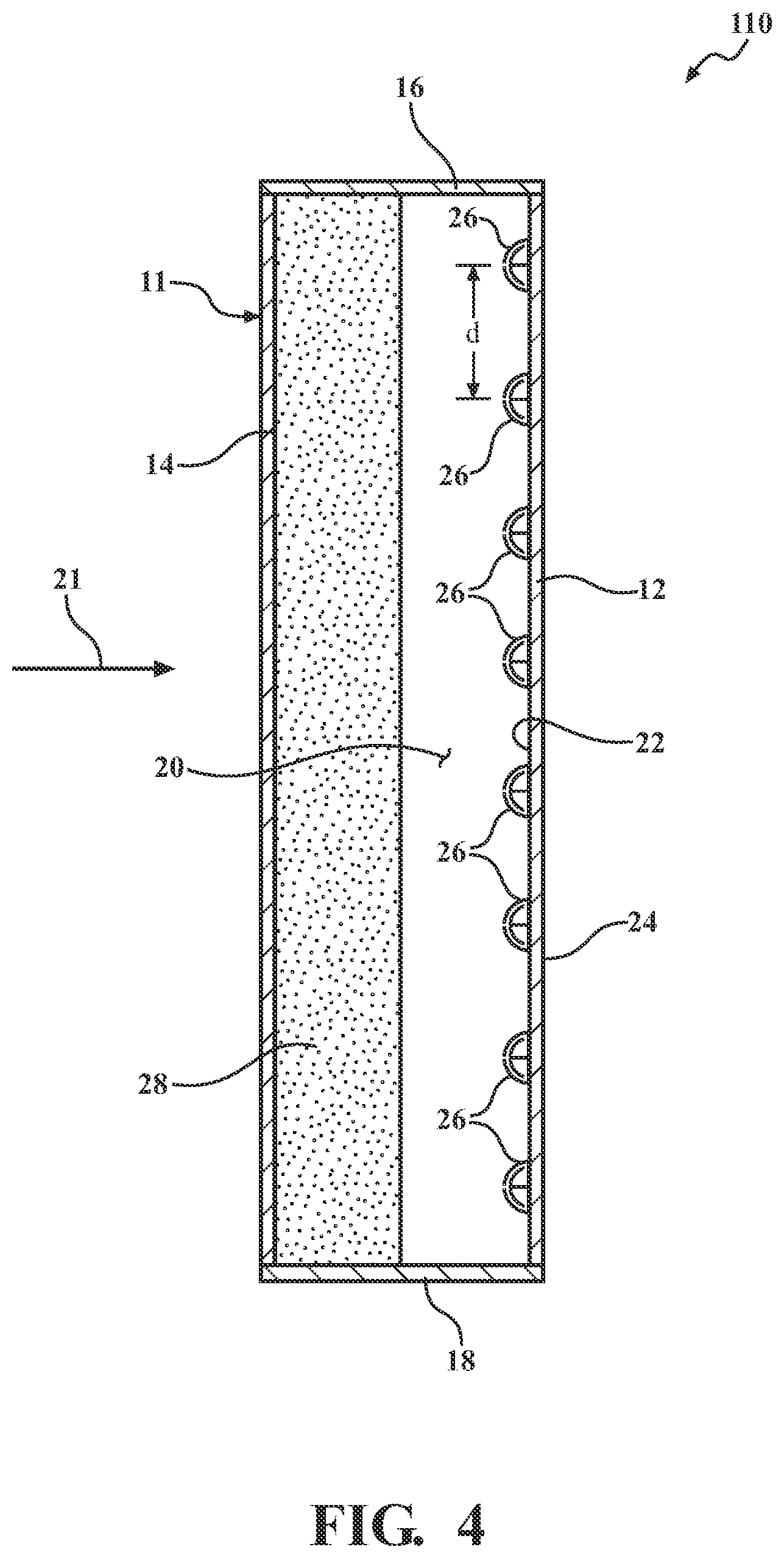 Patent US11776522 Figure 4 – Sound isolating wall assembly having at least one acoustic scatterer