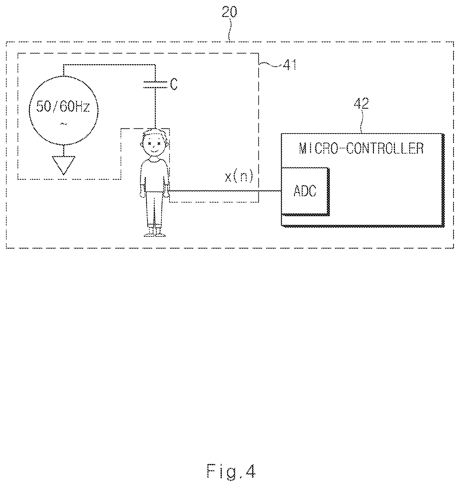Patent US11776524 Figure 4 – Electromyography signal detection device