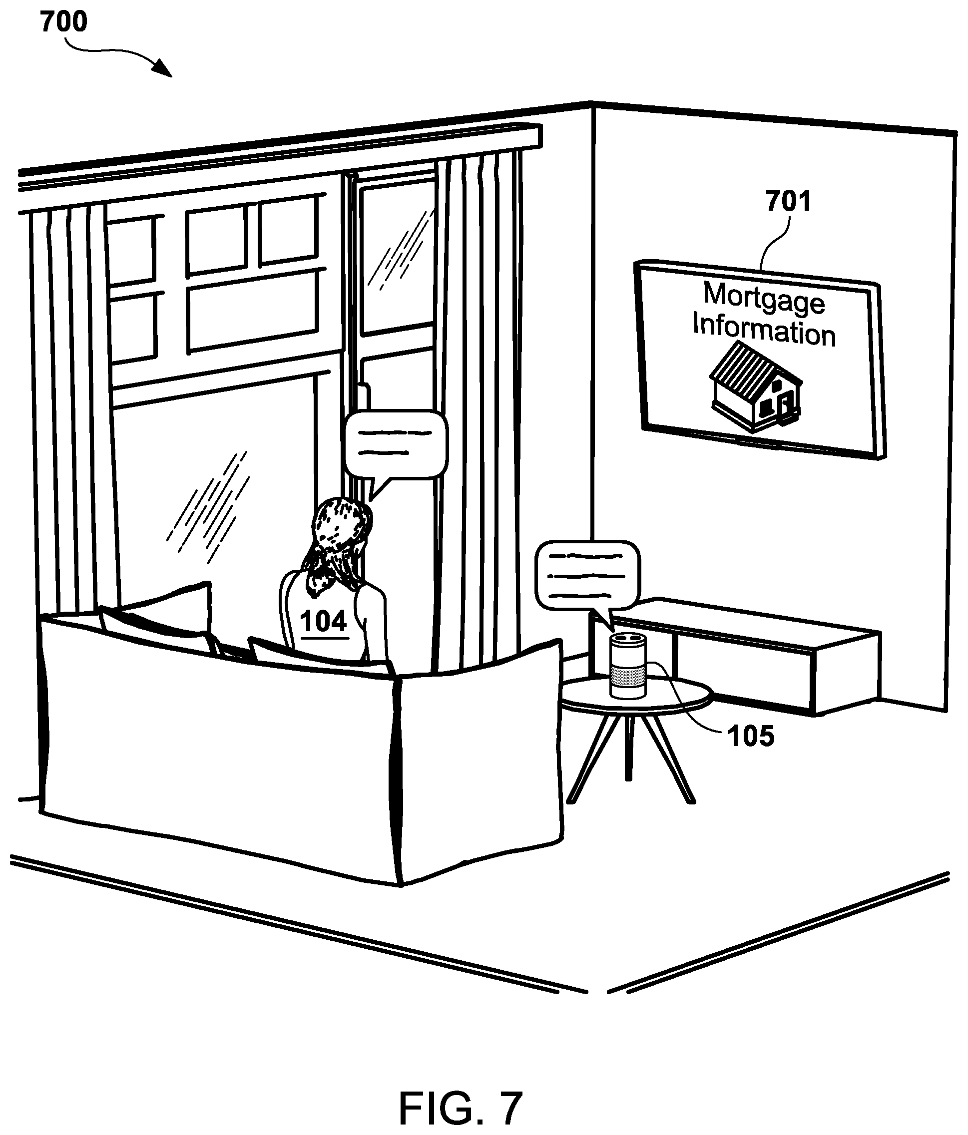 Patent US11776537 Figure 7 – Natural language processing system for context-specific applier interface
