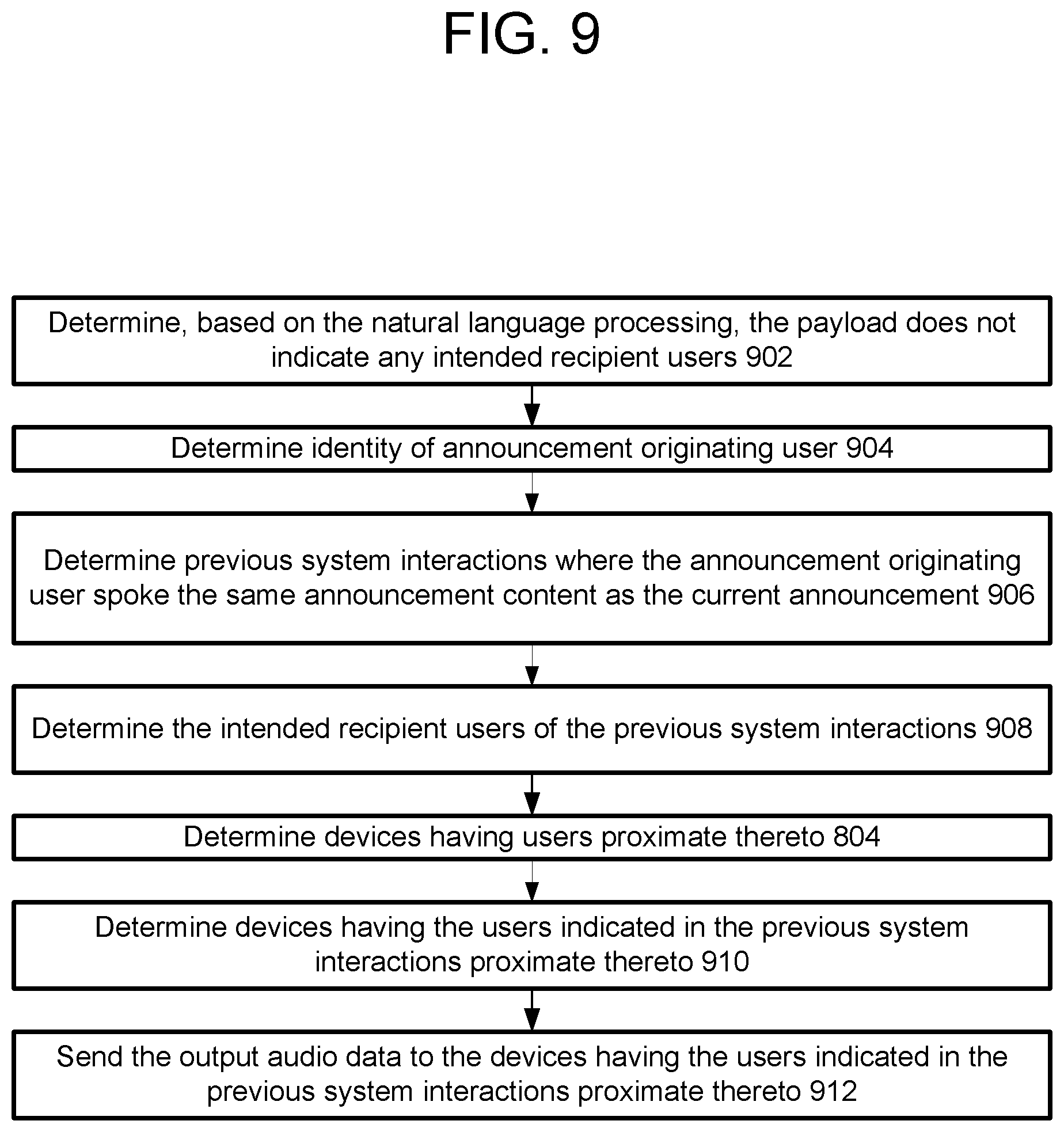 Patent US11776541 Figure 12 – Communicating announcements