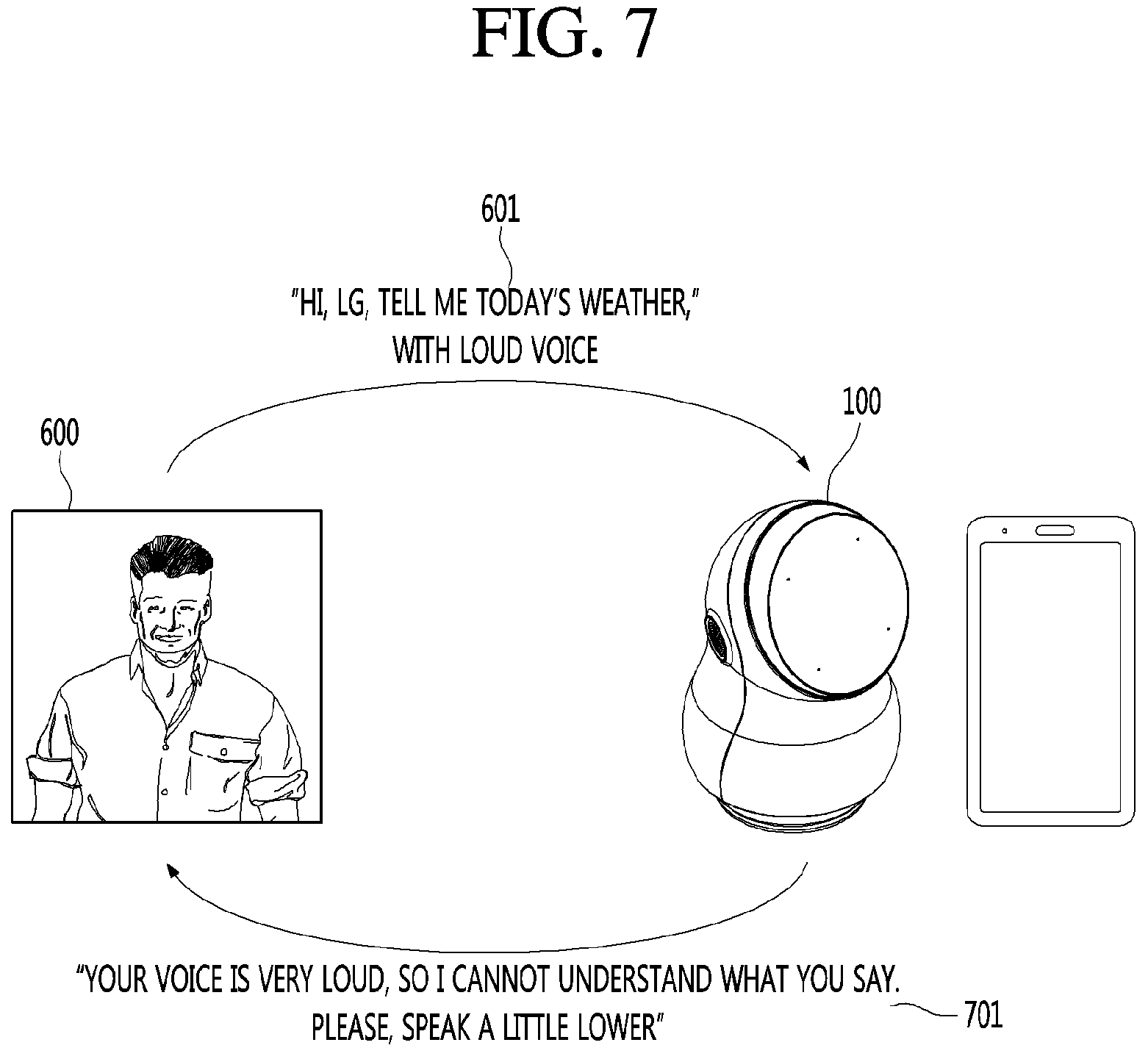 Patent US11776544 Figure 7 – Artificial intelligence apparatus for recognizing speech of user and method for the same