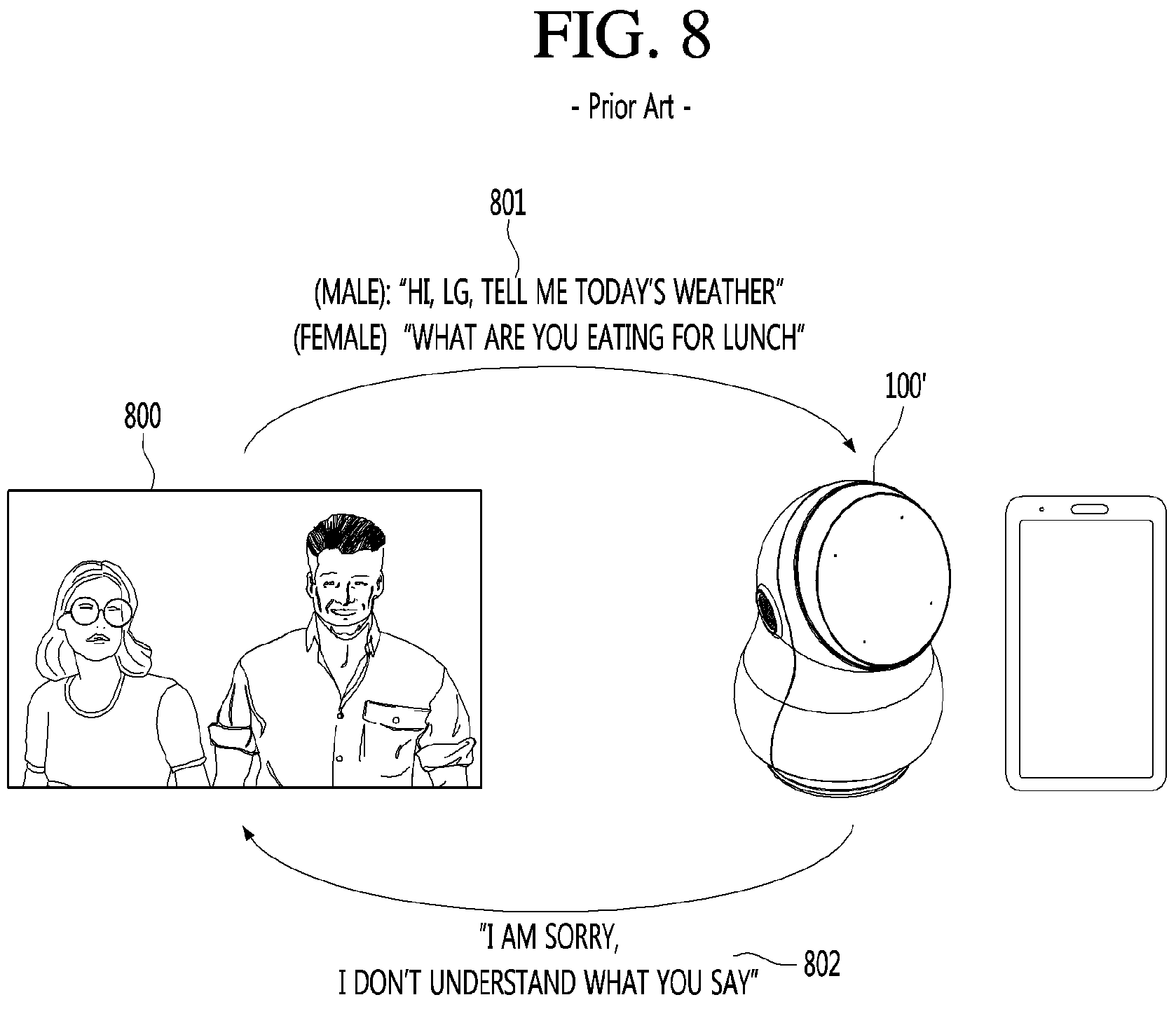 Patent US11776544 Figure 8 – Artificial intelligence apparatus for recognizing speech of user and method for the same