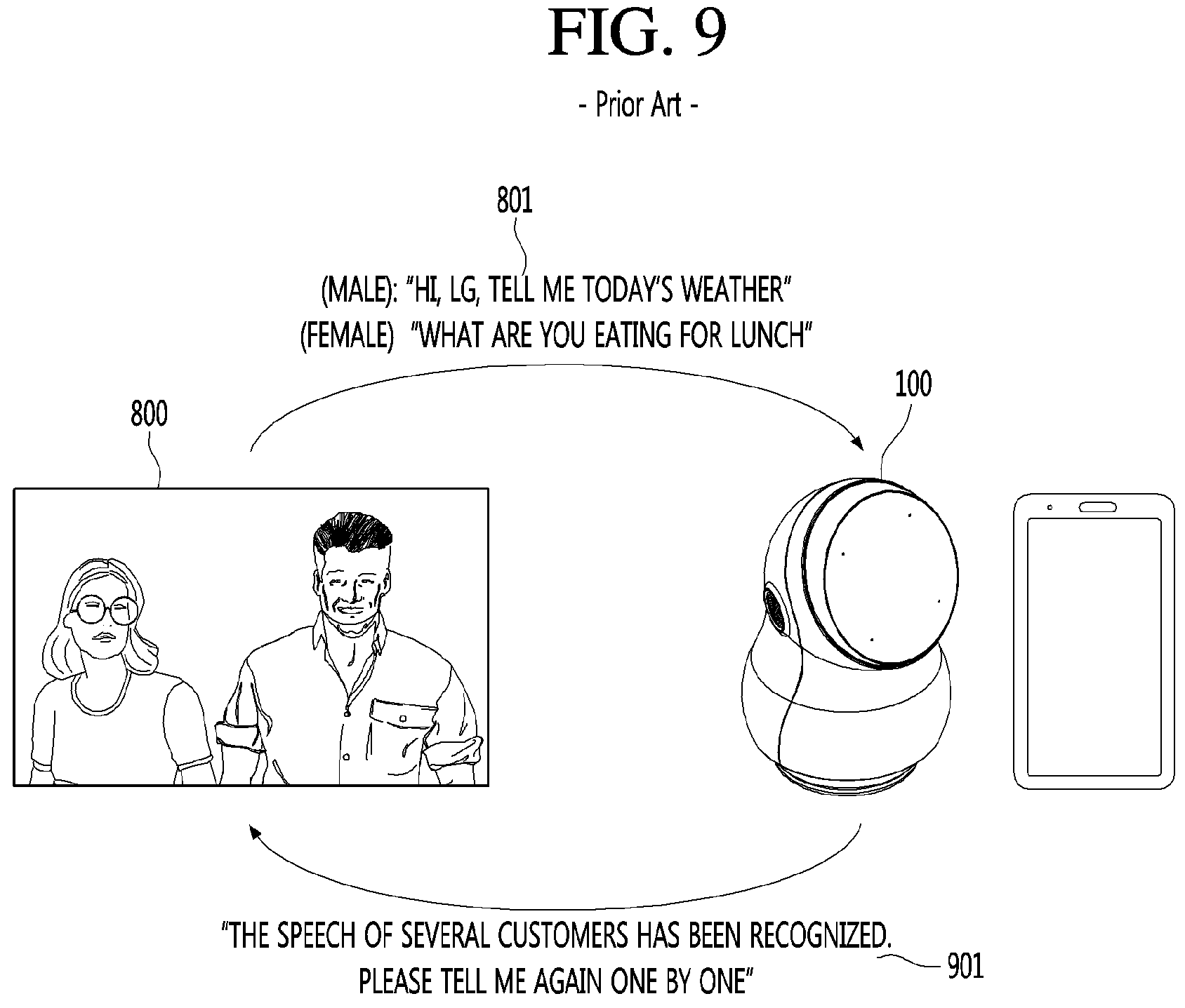 Patent US11776544 Figure 9 – Artificial intelligence apparatus for recognizing speech of user and method for the same