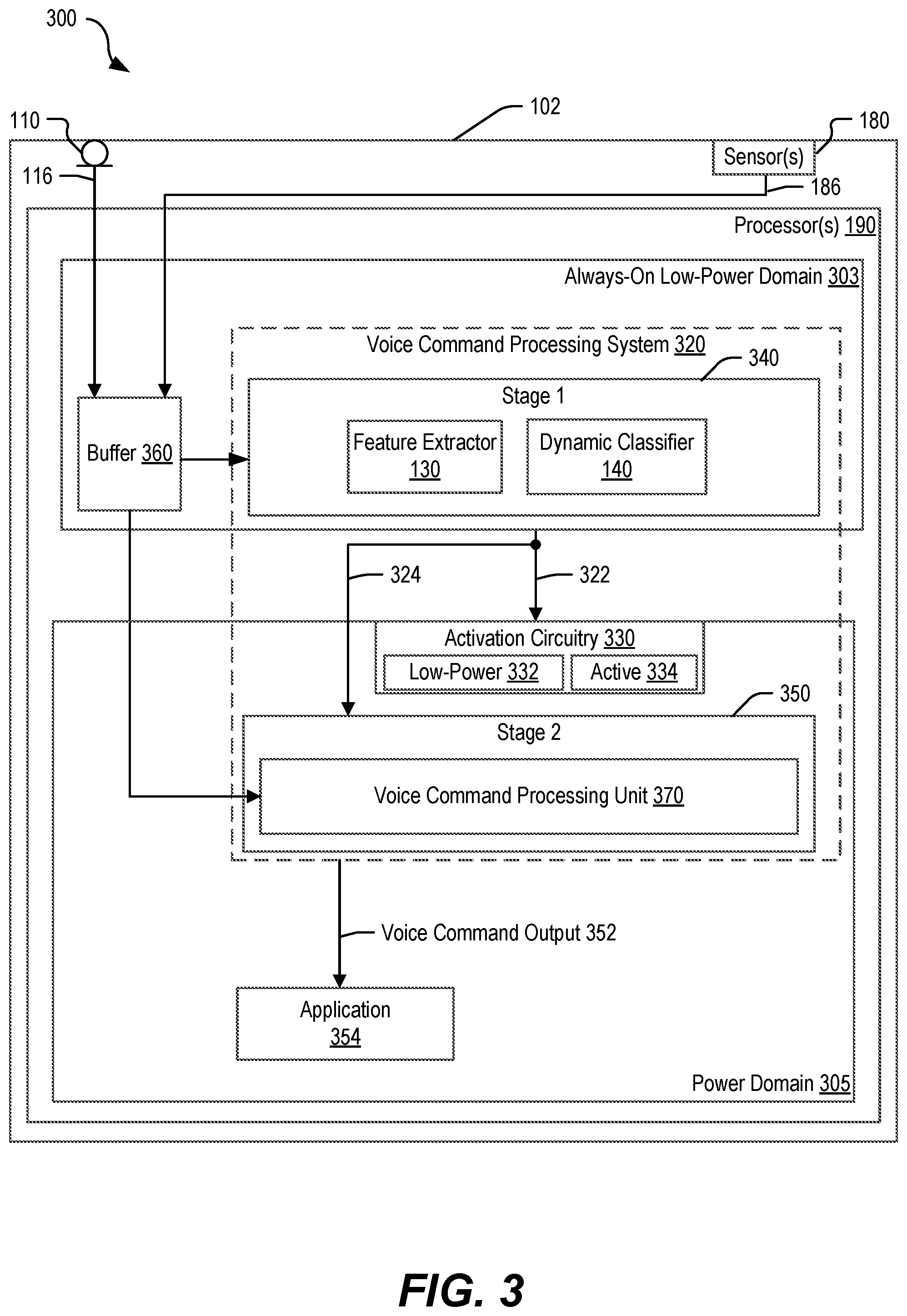 Patent US11776550 Figure 3 – Device operation based on dynamic classifier