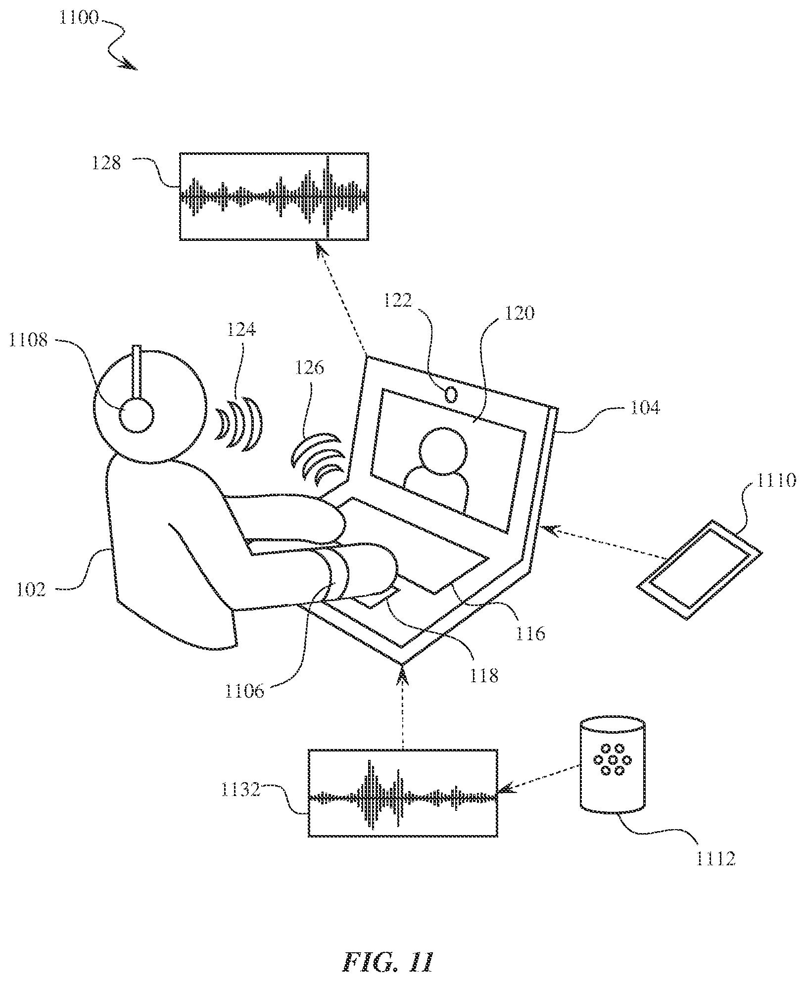 Patent US11776555 Figure 9 – Audio modification using interconnected electronic devices